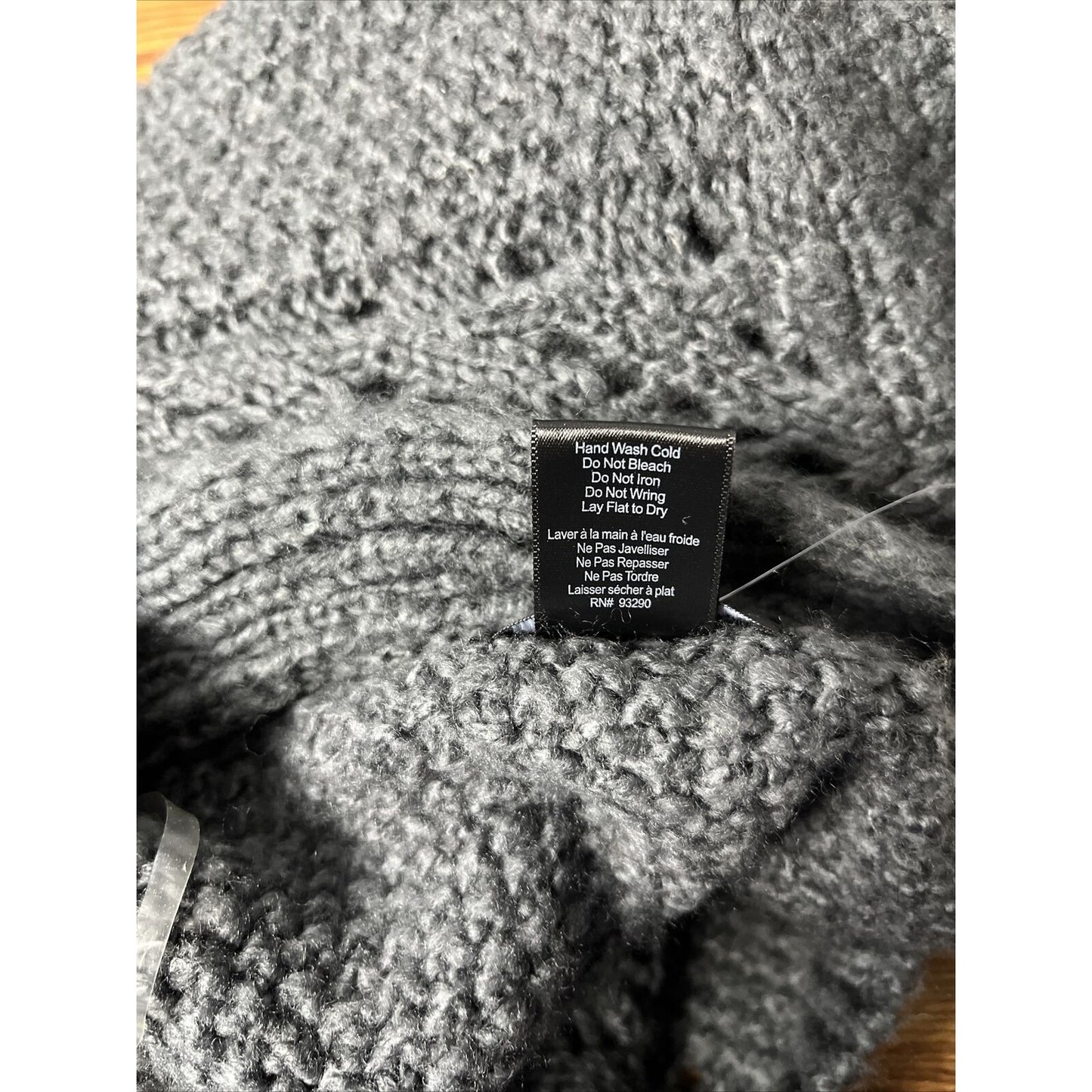 CENY Women's Mix Cable Grandpa Knit Cardigan Sweater In Dark Charcoal Size M