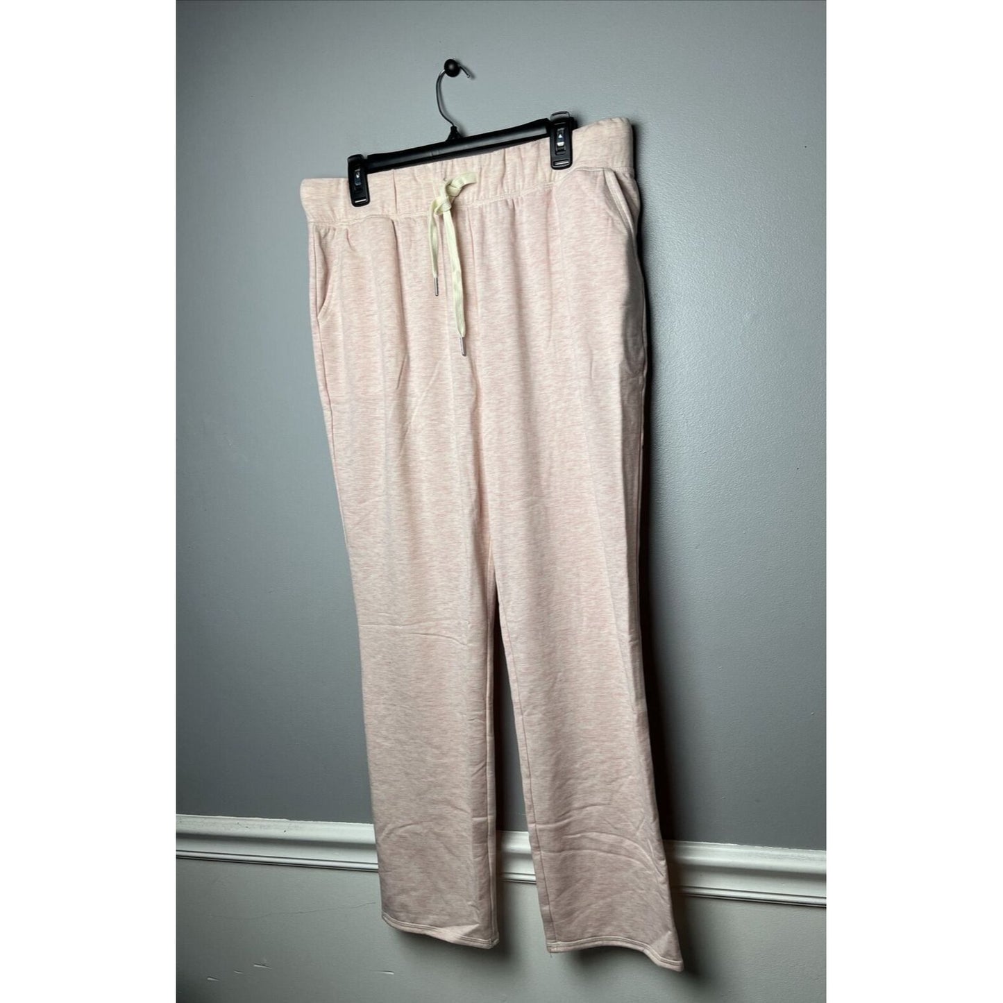 Koolaburra by UGG French Terry Slim Lounge Pant Jogger Coverstitch Hthr Pink, L