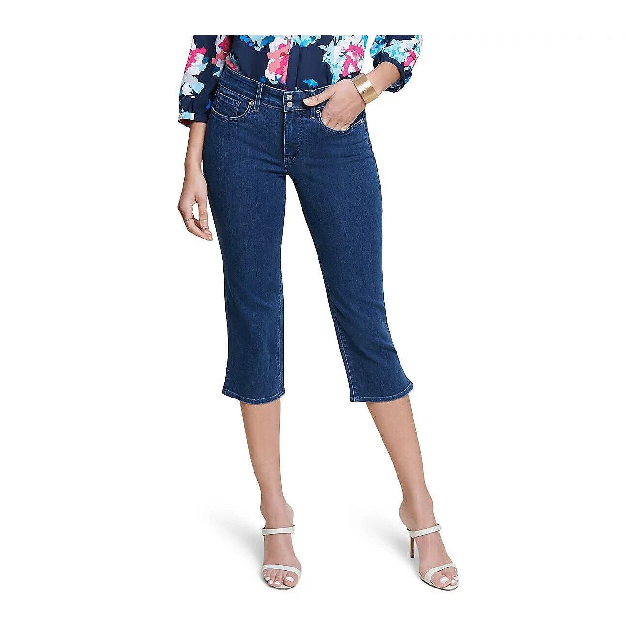 Curves 360 by NYDJ Slim Straight Ankle Jeans w/Side Slits 