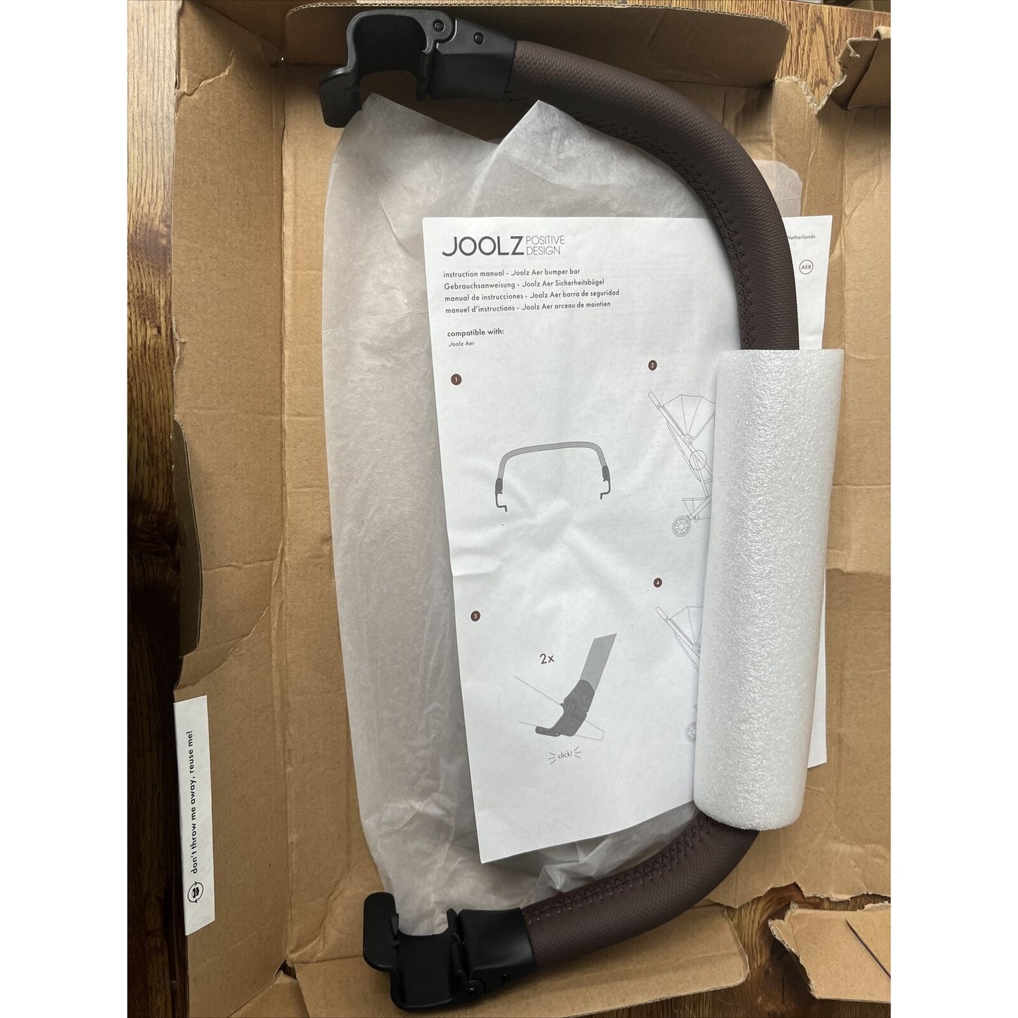 Joolz Aer Bumper Bar - Mid Brown Carbon
