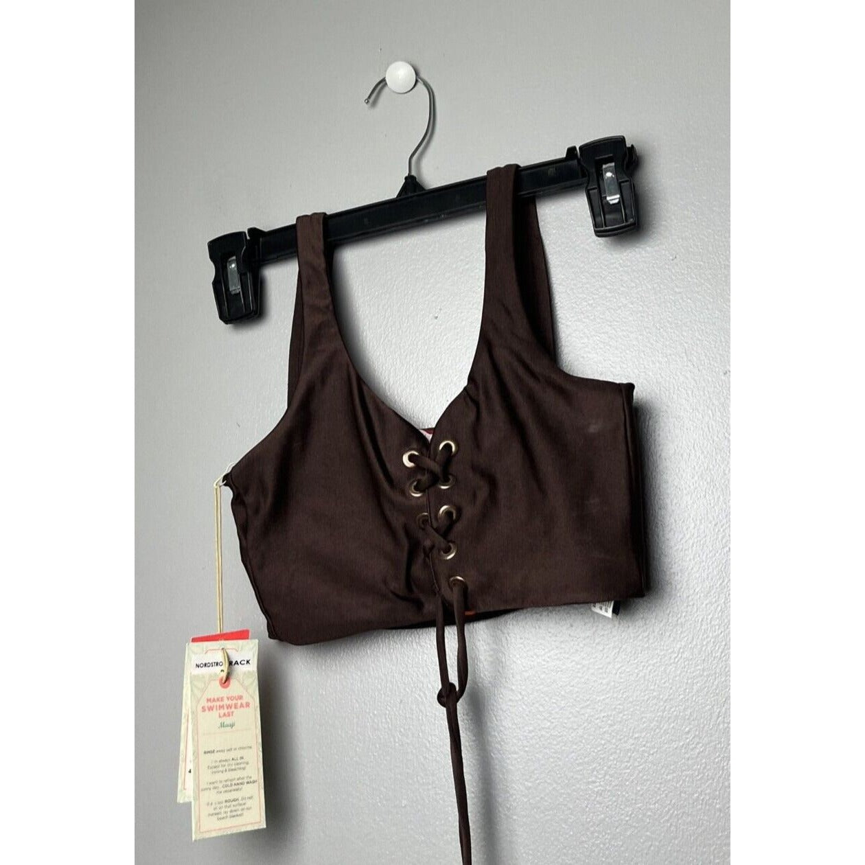 Maaji Dazzling Reversible Bikini Top, Women's Size M, Brown - NEW