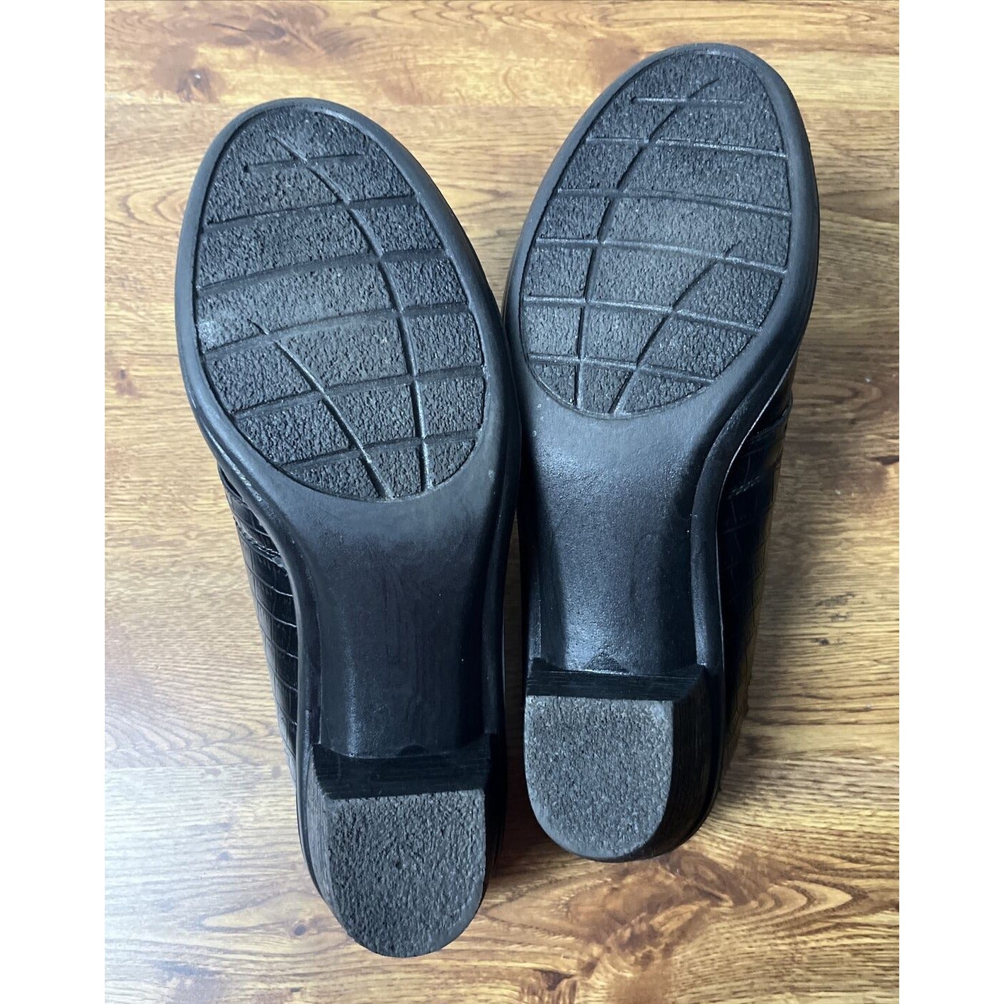 Womens Black Easy Street Womens Cynthia Round Toe Mules Block Heel Shoes Sz 12 M