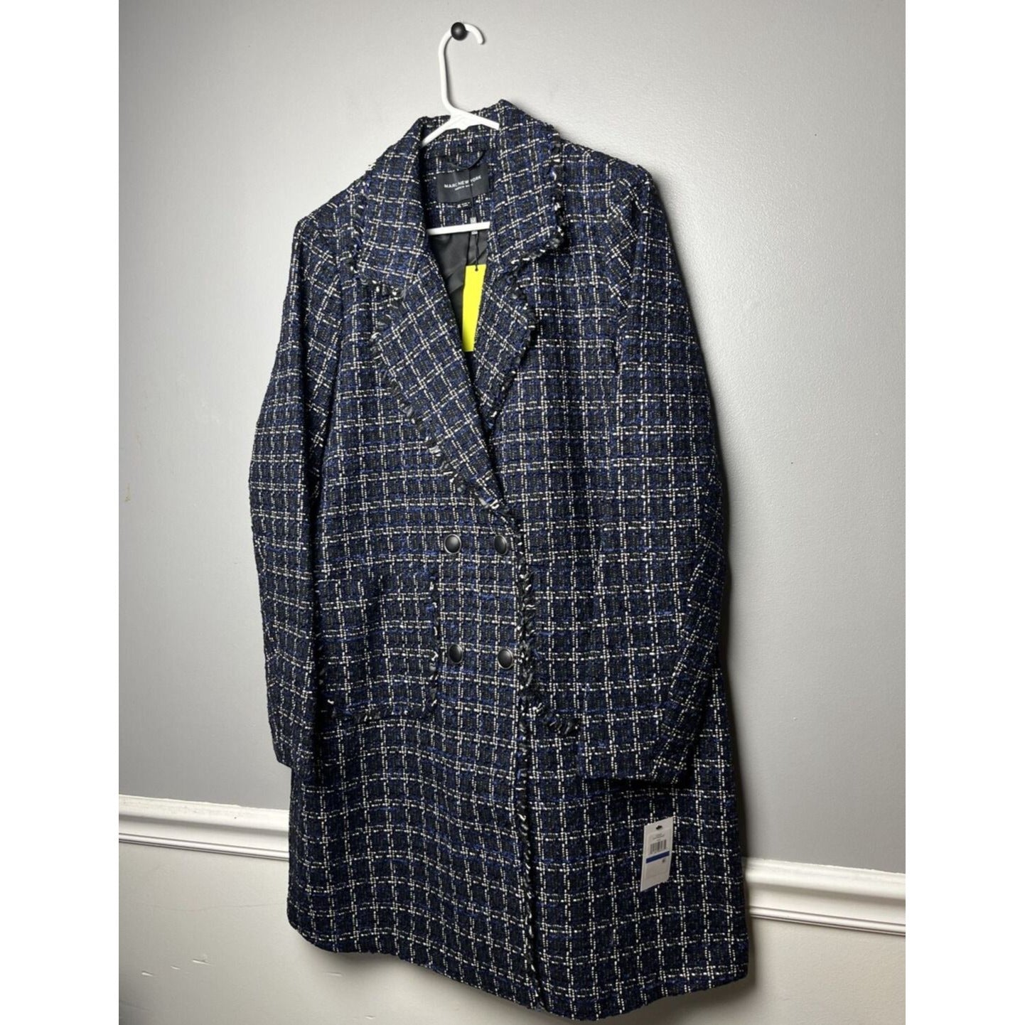 Marc New York Double-Breasted Plaid Tweed Coat MSRP $320 Size XL # 21B 559 NEW