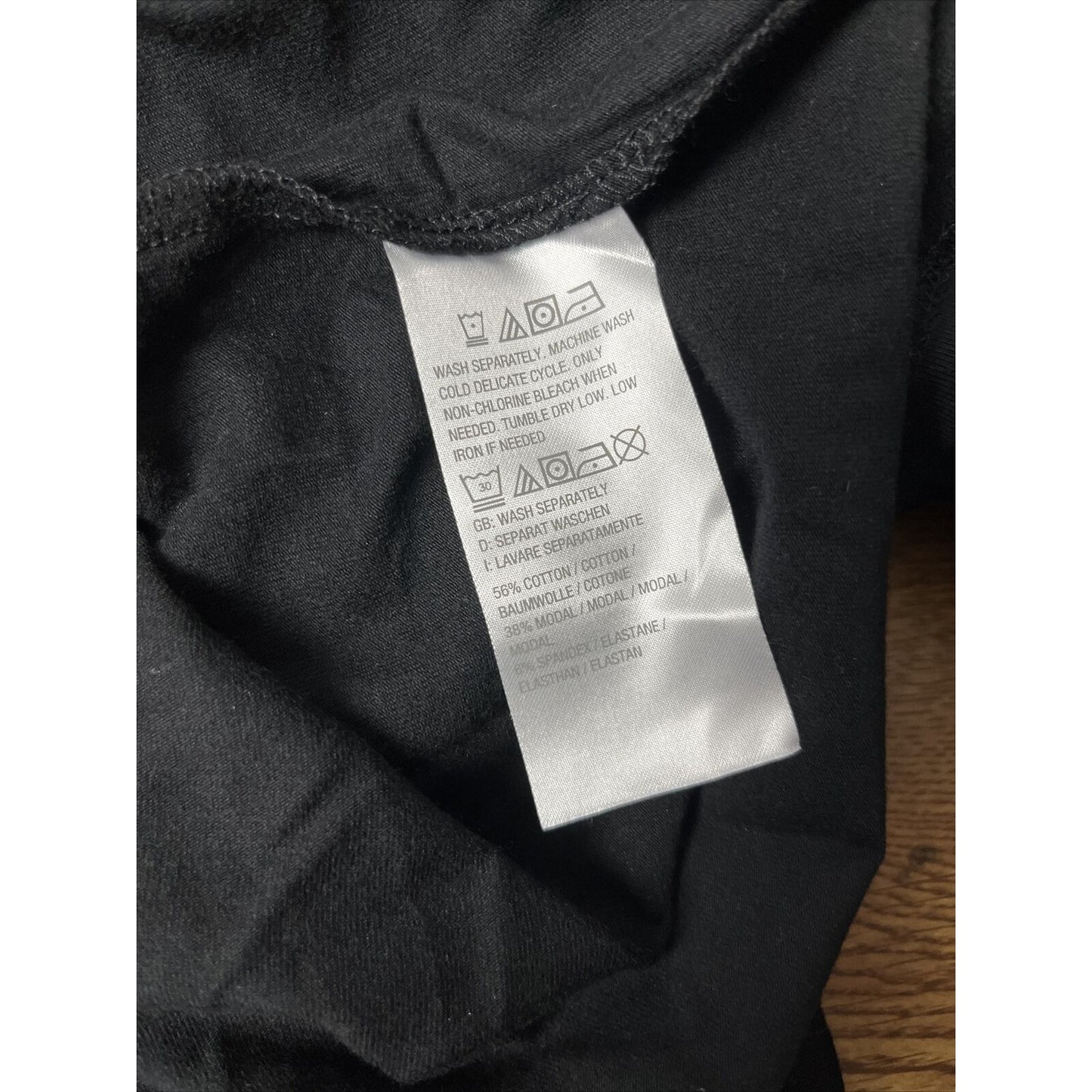 Denim & Co. Essentials Perfect Jersey 3/4 Sleeve Top Sz Large Color Black A91601