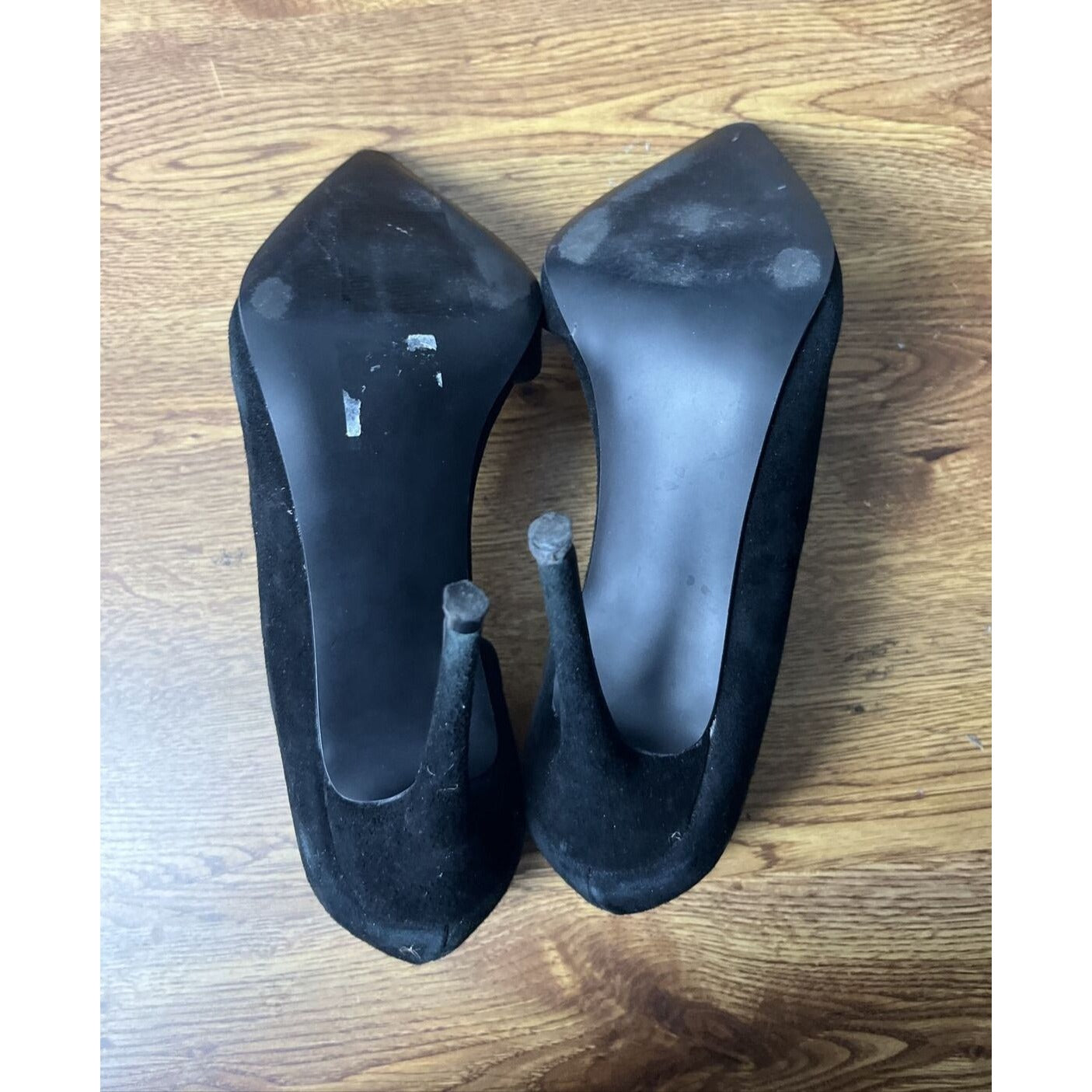 AQUA Women's Dion Half d'Orsay High Heel Pumps Size 7.5 Black Suede