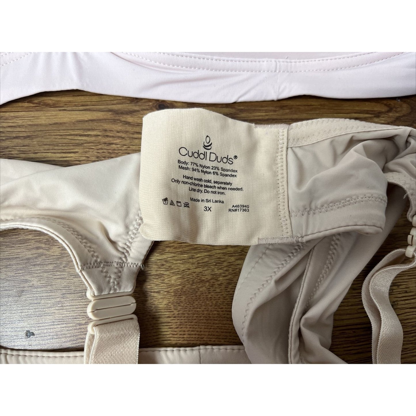 Cuddl Duds Set of 2 Smooth Micro Lightly Lined Scoop Neck Bra FRAPPE/ROSEDUST 3X