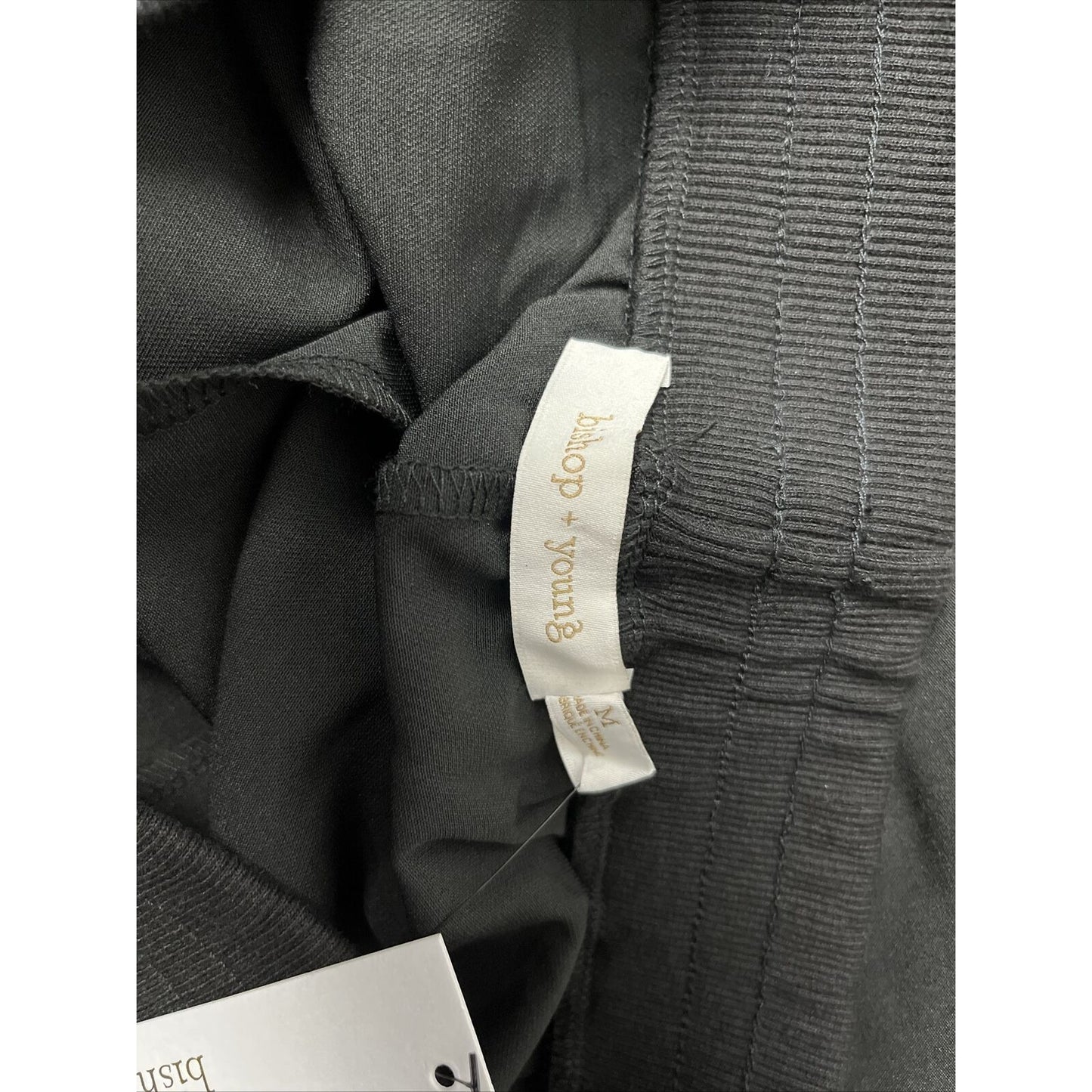 Bishop + Young Black Regular Designer Stripe Jogger Pants New Size Medium