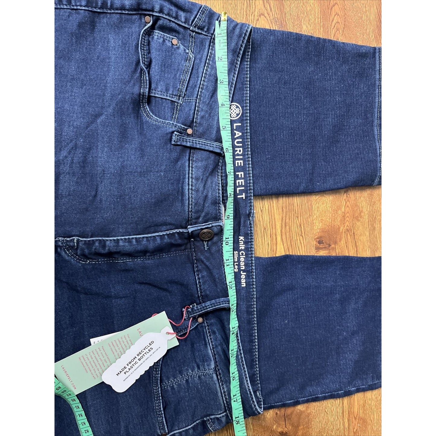 Laurie Felt Women's Petite Jeans Size 1XP Slim-Leg Knit Clean Blue A499715