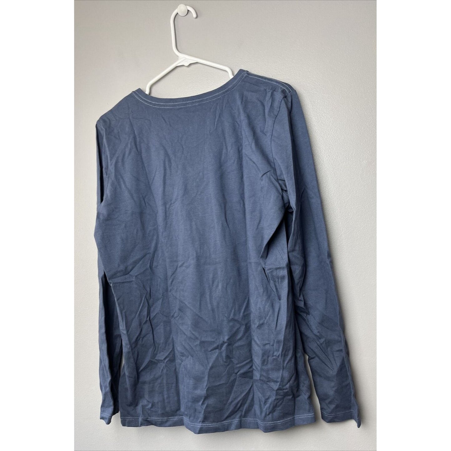 Life is Good Crusher Lite Cotton V-Neck Tee Blue Size Medium