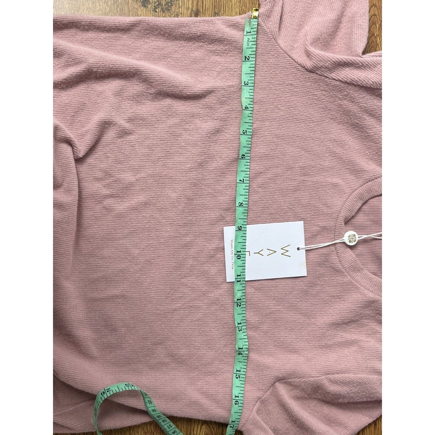 NWT WAYF ASHLAND PADDED SHOULDER TIE FRONT TOP IN MAUVE Size M