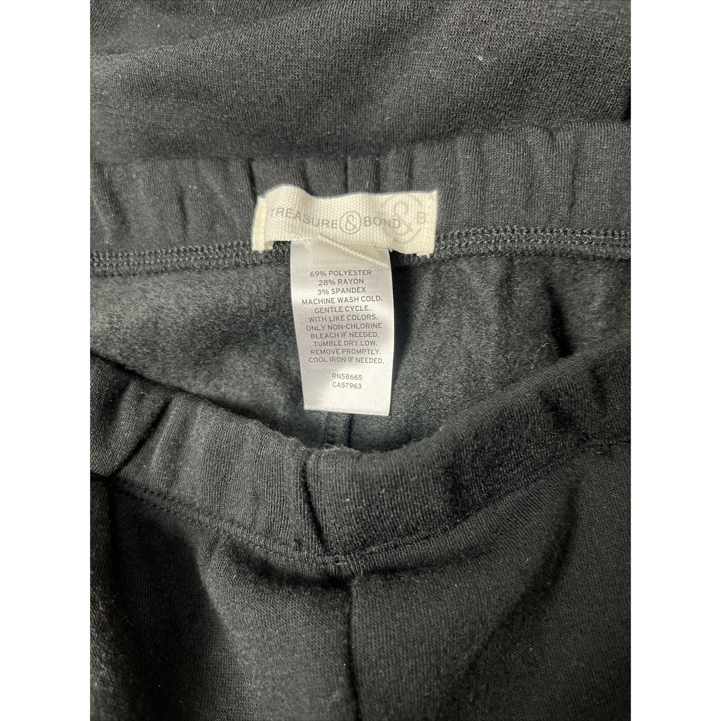 Treasure & Bond Boyfriend Sweatpants Black Women's Size SMALL