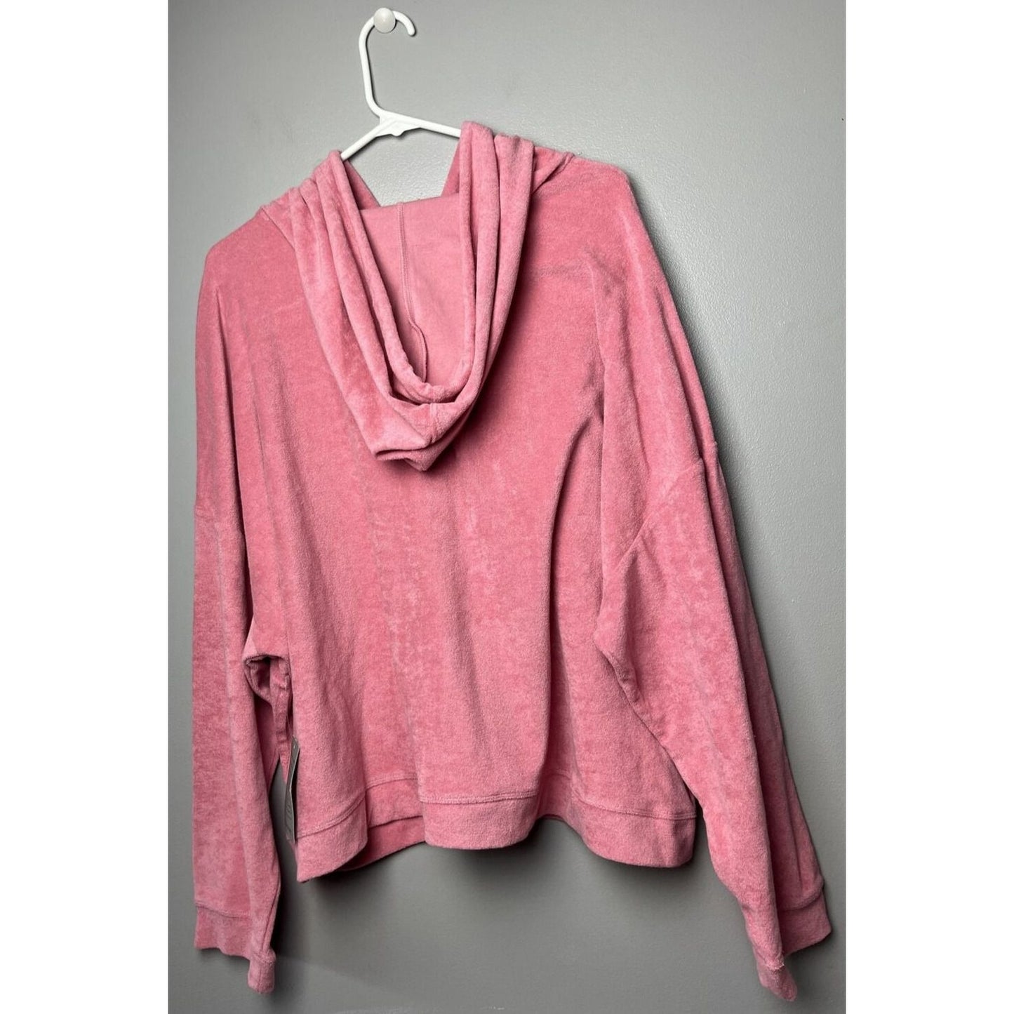 WAYF '98 Luke Terry Cloth Oversize Sweatshirt Hoodie Sz 2X Rose Pink NEW