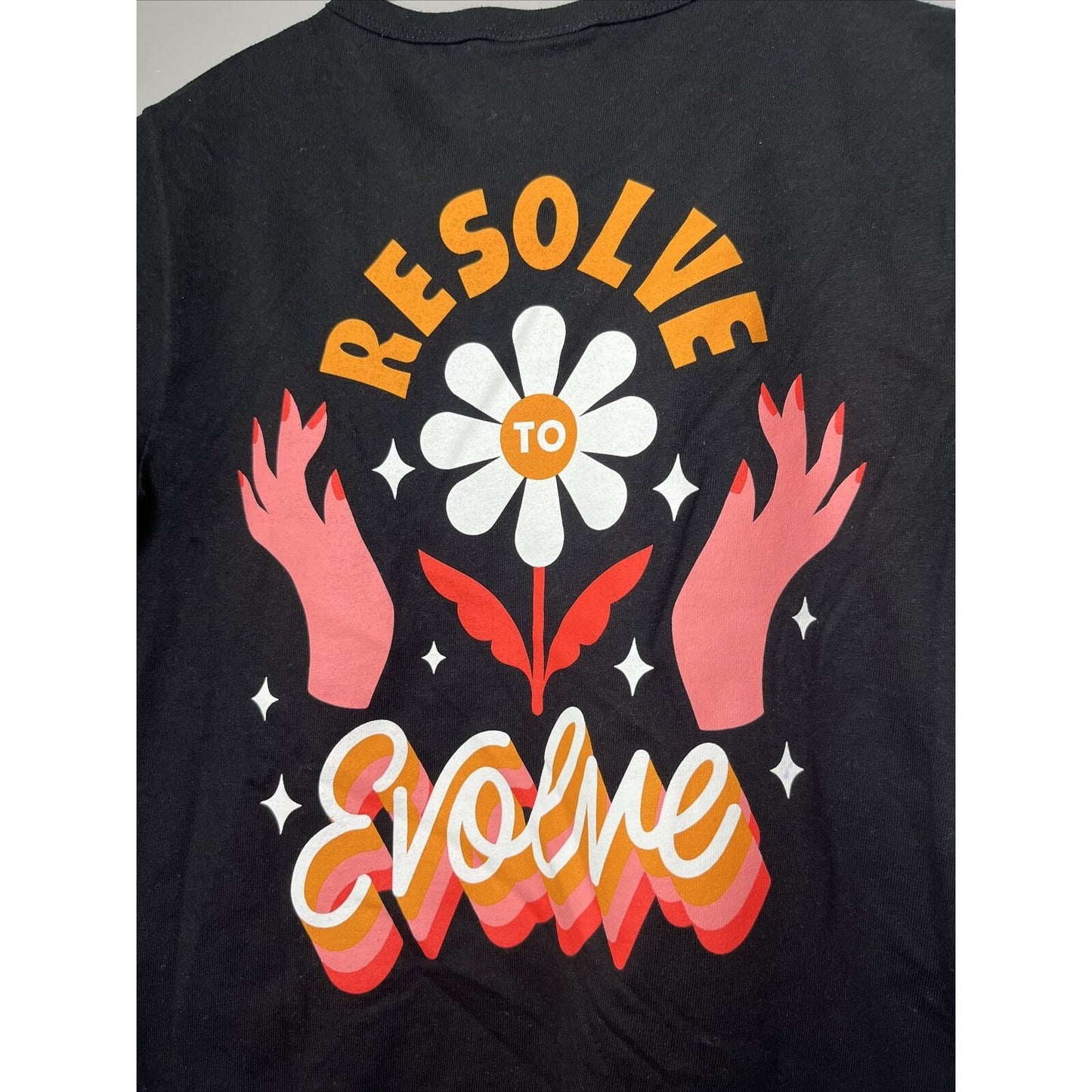 Champion x Steffi Lynn NWT Heritage Tee T Shirt Resolve to Evolve Black Size XS