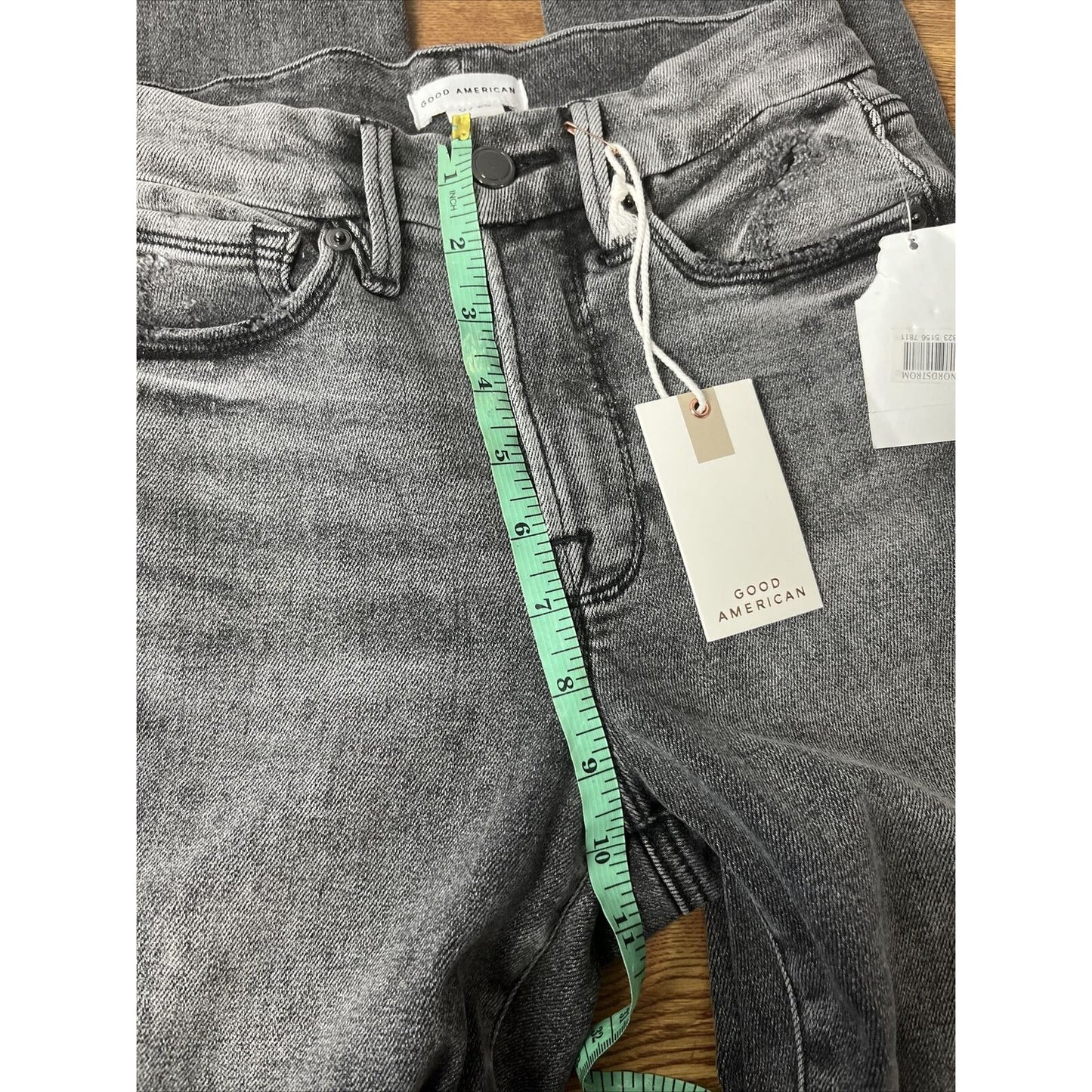 Good American Womens size 0 25 jeans black Good Legs Skinny Ankle