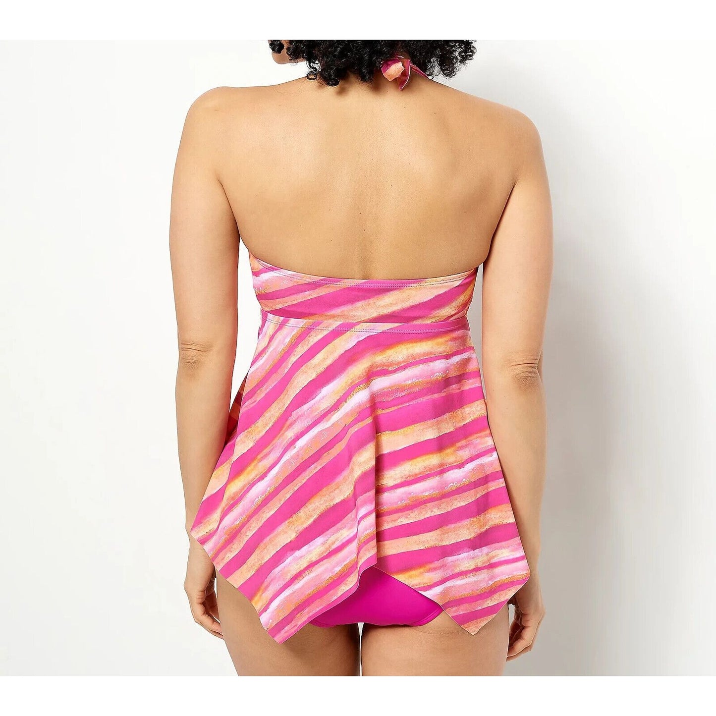 Kim Gravel x Swimsuits For All Women's Hanky Halter Top & Brief Set Pink Size 6