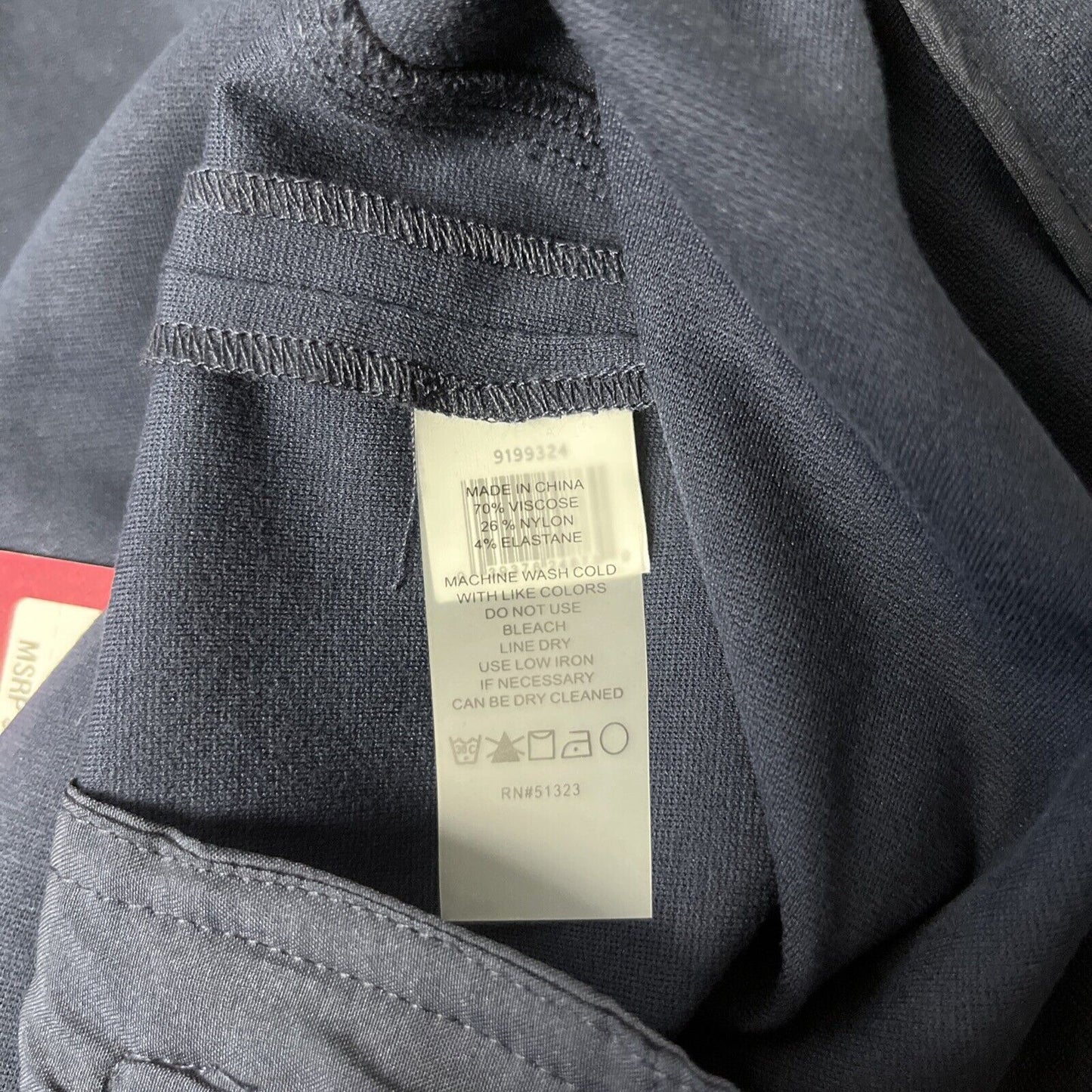 Vince Camuto Women Ponte Mid Rise Straight Leg Casual Trouser Pants Navy Size 4