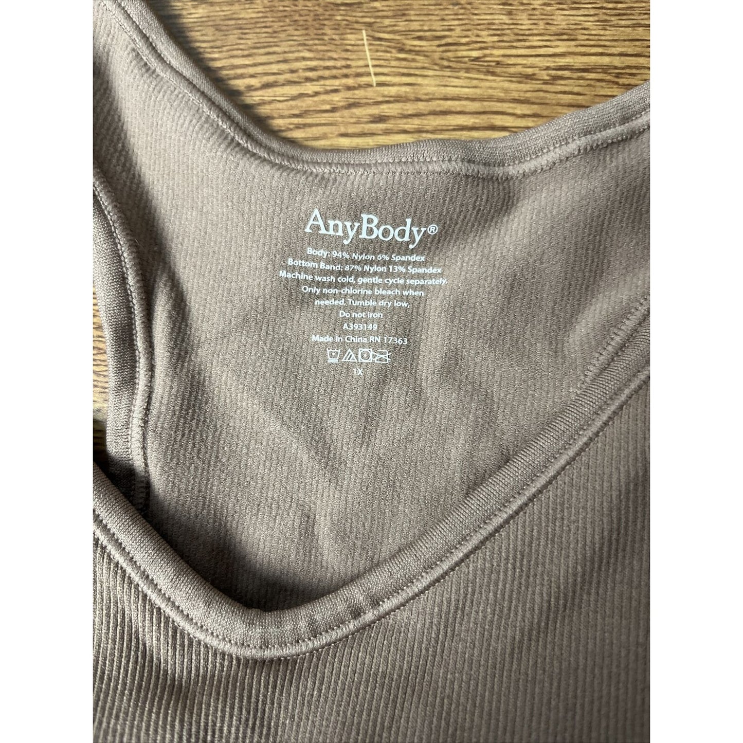 AnyBody Set of 2 Rib Knit Seamless Bras (Brownie/Lilac, 1X) A393149