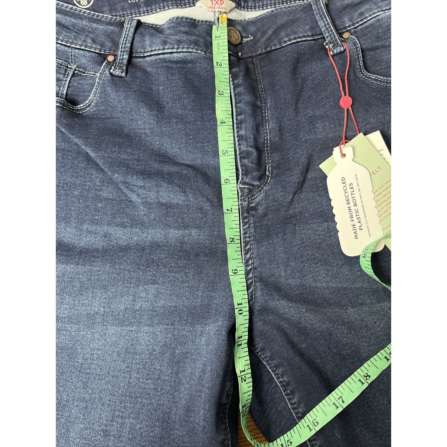 Laurie Felt Women's Petite Jeans Size 1XP Slim-Leg Knit Clean Blue A499715