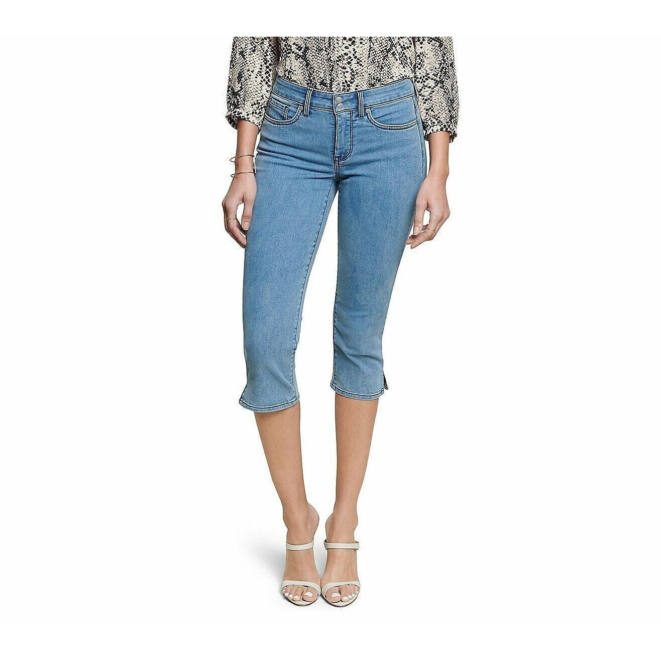 NYDJ Cool Embrace Skinny Crop Side Slits - Delray (Reg 8) a377691