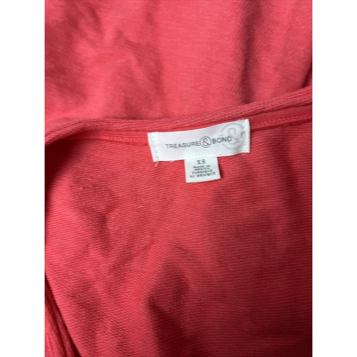 Treasure & Bond Tie Waist Sweatshirt in Red Cayenne X-Small NWT