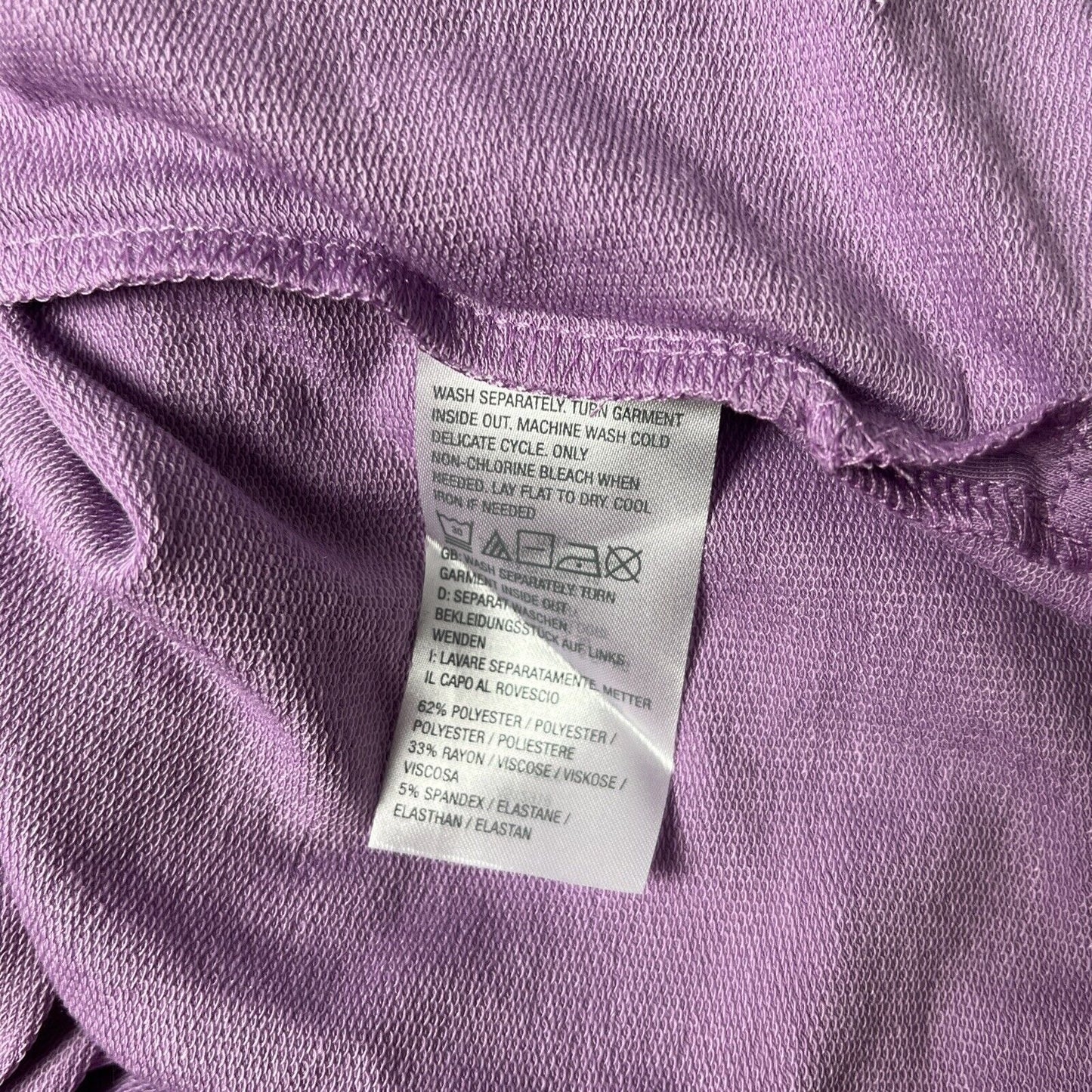 Belle by Kim Gravel Half Zip Top Lilac Size Small NWOT