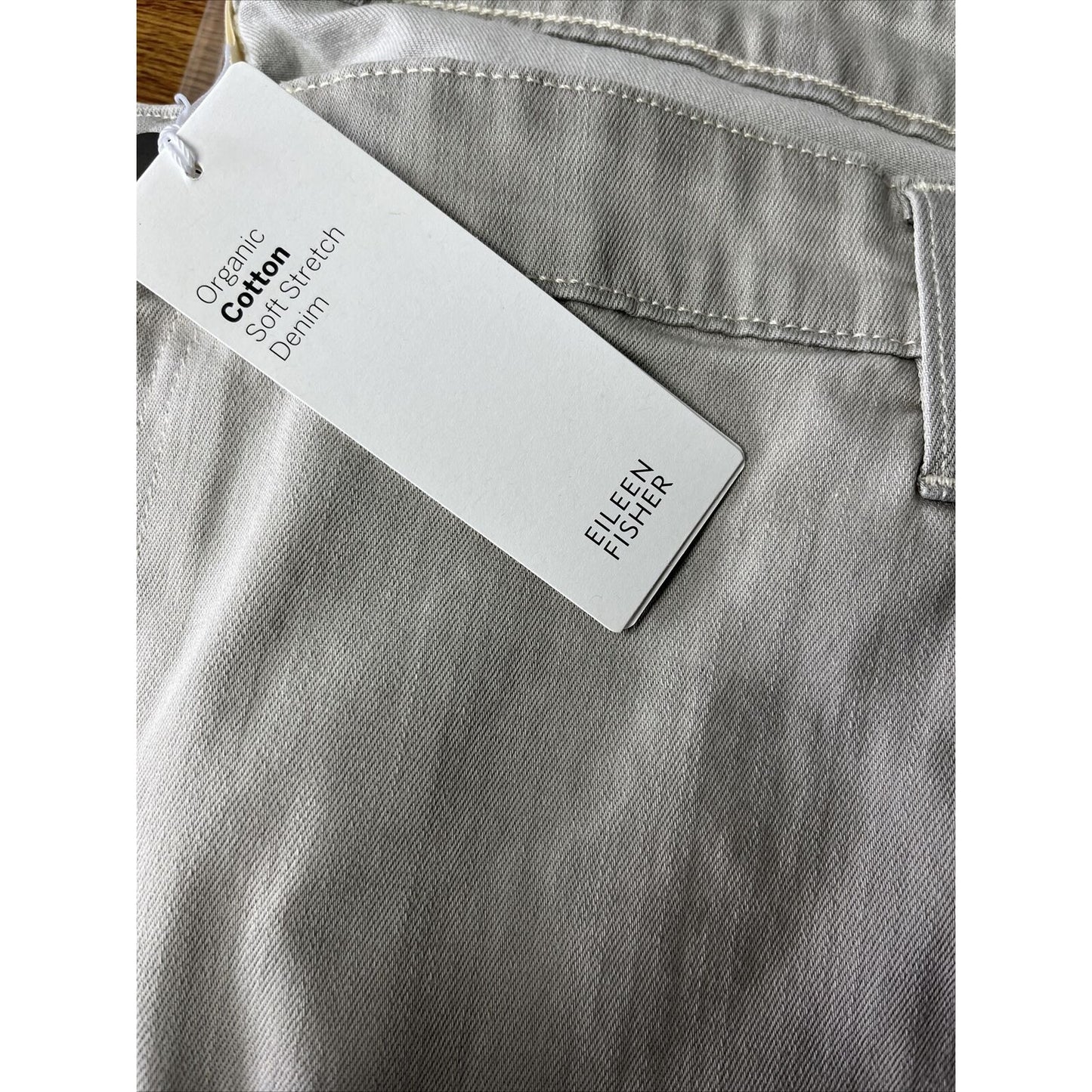 NWT Eileen Fisher Organic Cotton Blend Skinny Jeans, Plus Size 24W - CEMENT GRAY