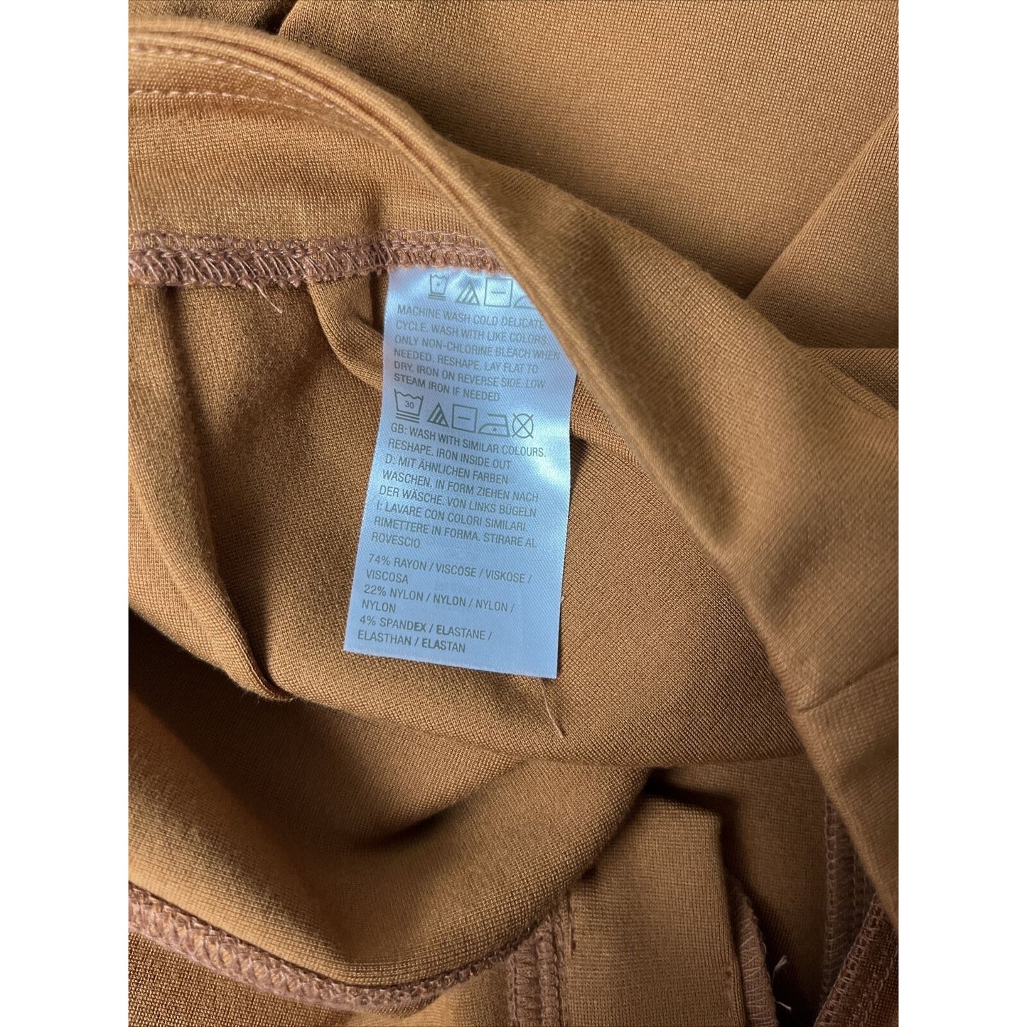 Joan Rivers Regular Knit Ponte Zipper Pocket Ankle Pant Ginger, LARGE