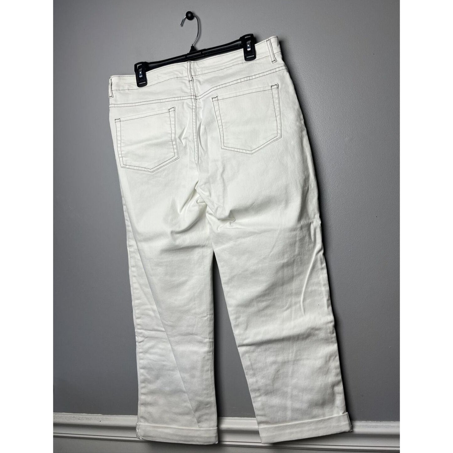 LOGO Lavish by Lori Goldstein Slim-Leg Boyfriend Jeans-Alabaster-Reg 12-A395470