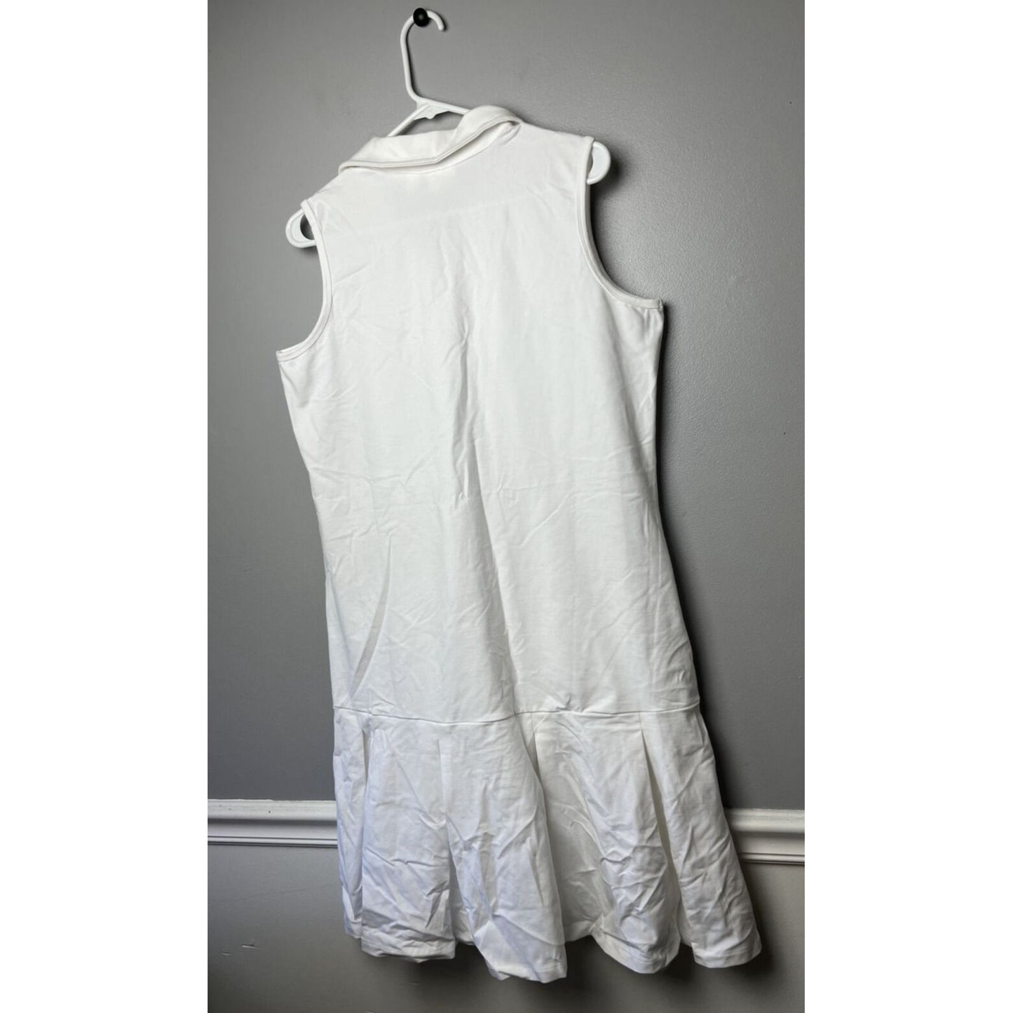 Wicked by Women with Control Pleated Polo Dress-White-Large-NEW-A512025