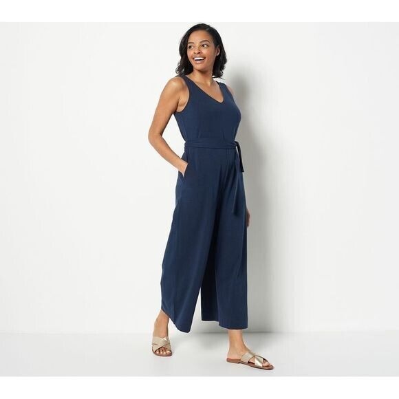 Encore by Idina Menzel Womens Jumpsuit Petite Jumpsuits PXL Marquee Blue A501321