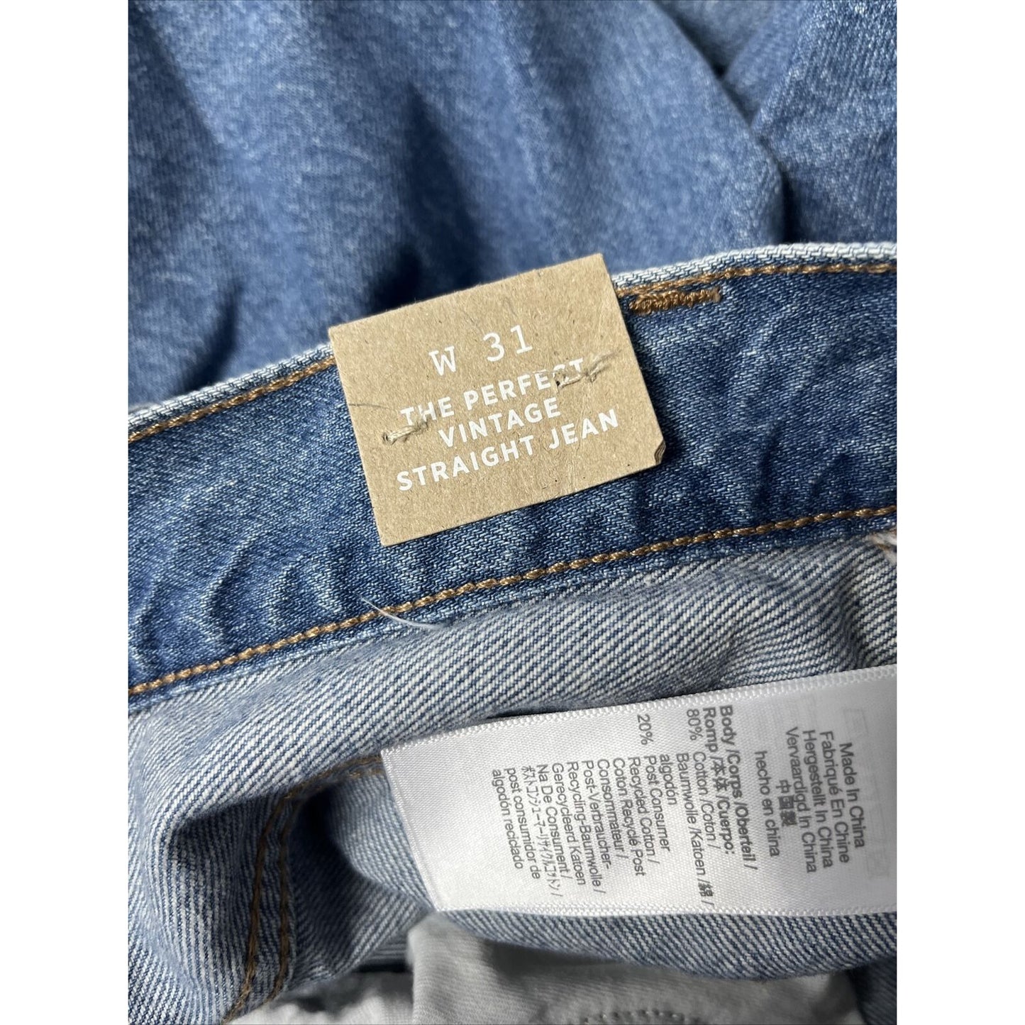MADEWELL The Perfect Vintage Straight High Waist Jeans in Moultrie Wash Size 31