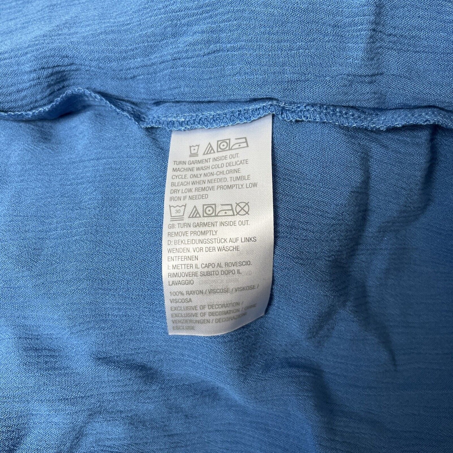 Susan Graver Pure Crinkled Gauze Embroidered Tunic (Blue/Aqua, Small) A501365