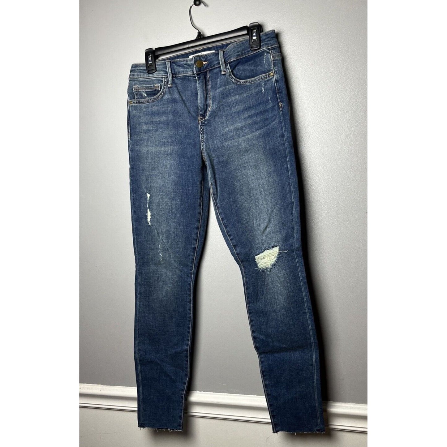 Sam Edleman Se the Kitten Ripped Ankle Skinny Jeans Blue Size 29