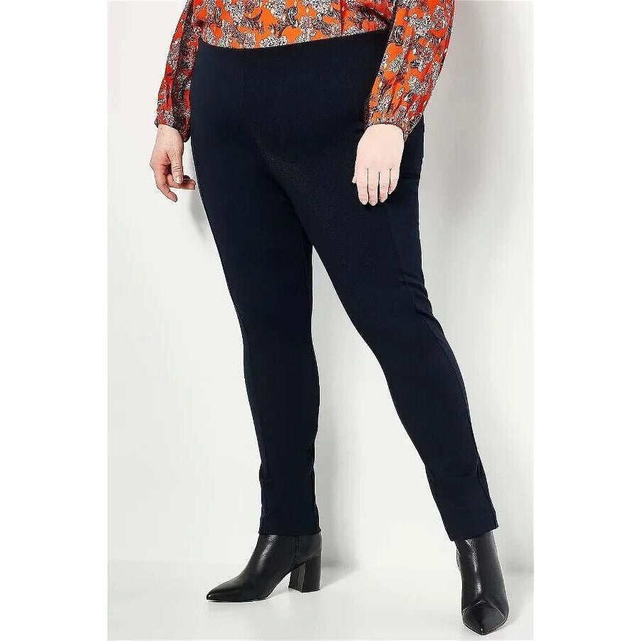 J Jason Wu Womens Ankle Length Knit City Pant Black Regular 14 A458194 Pull On