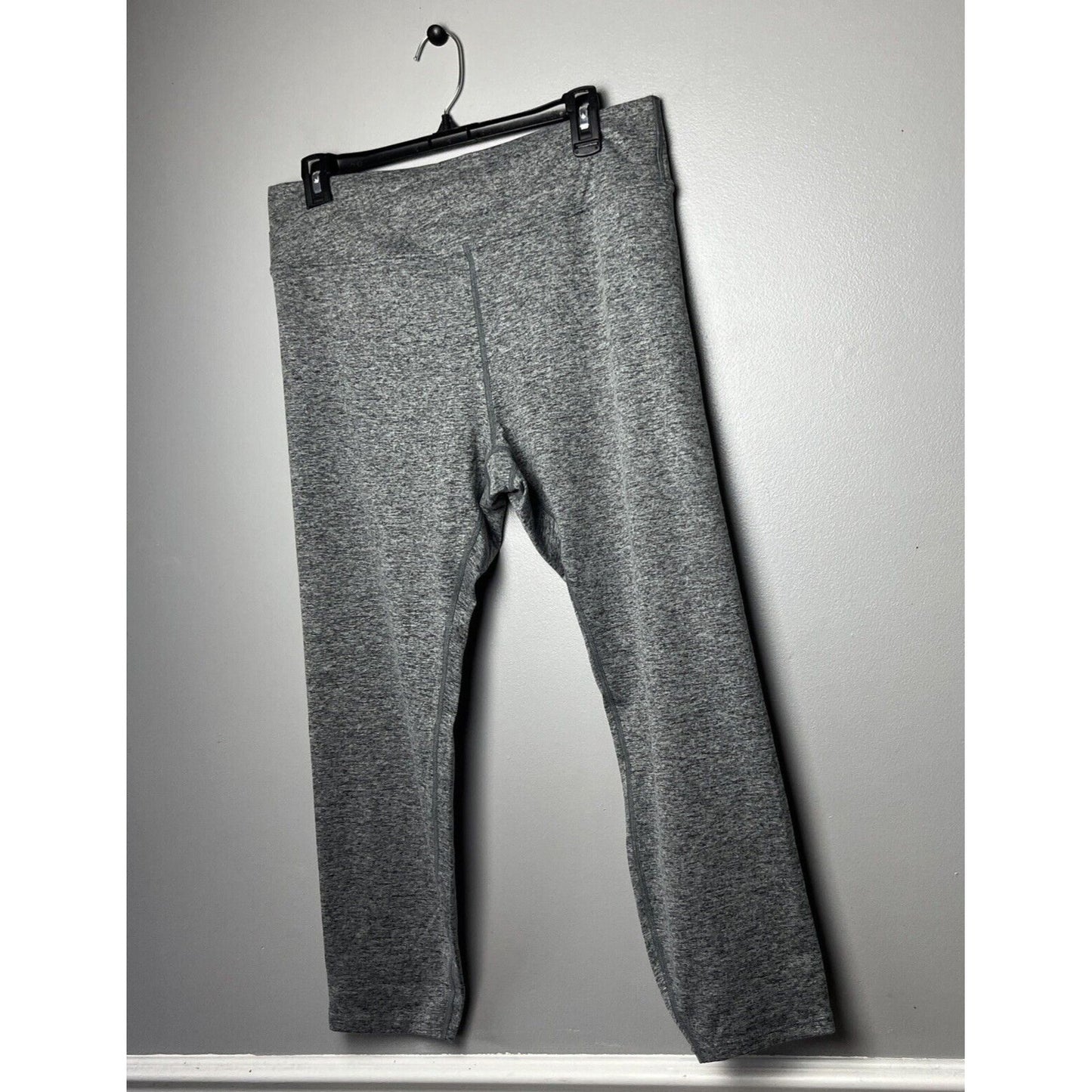 Susan Graver SG Sport Petite Heather Knit Leggings (Black, Petite Large) A463153