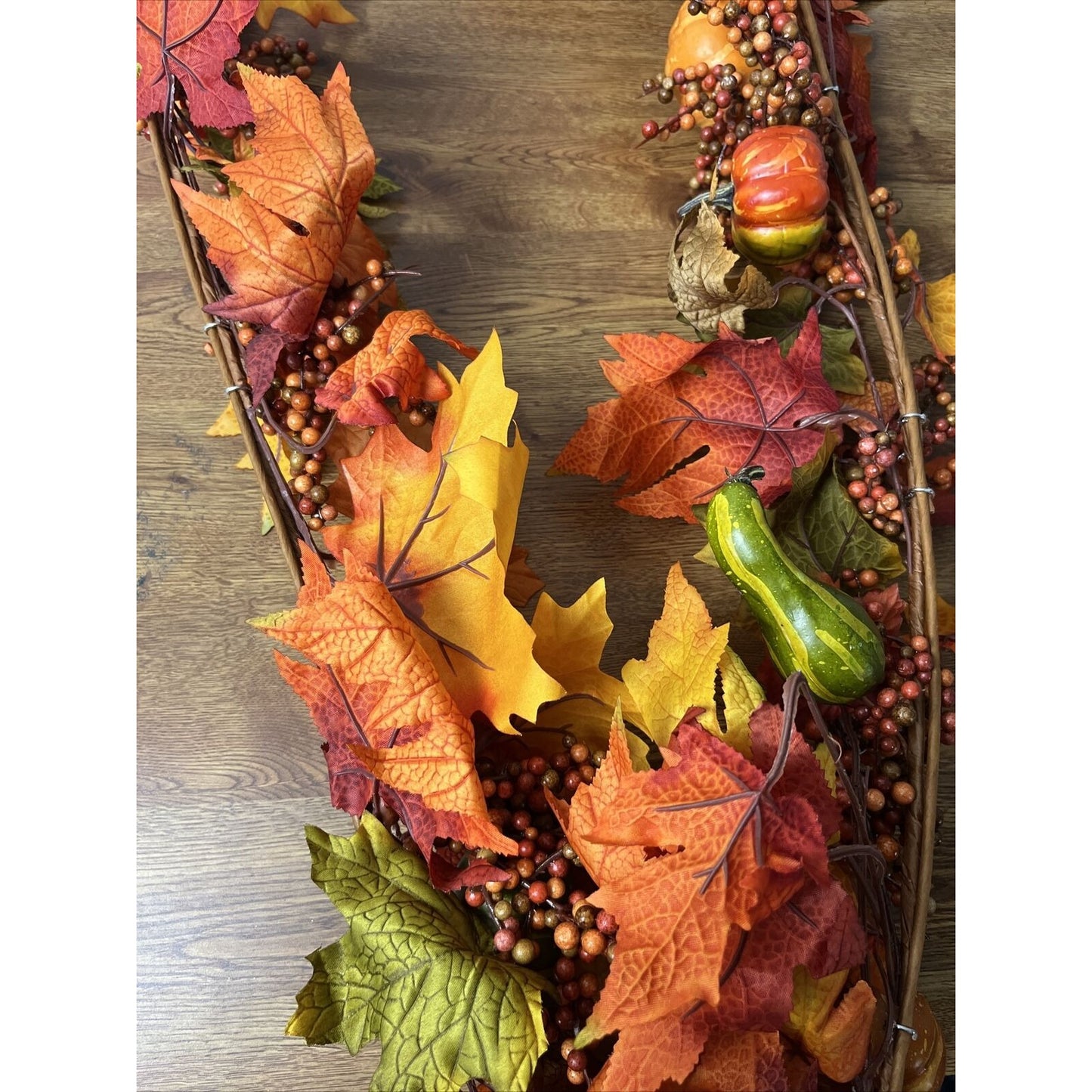 National Tree Company Artificial Autumn Garland, Orange, Made with Pumpkins, NWD