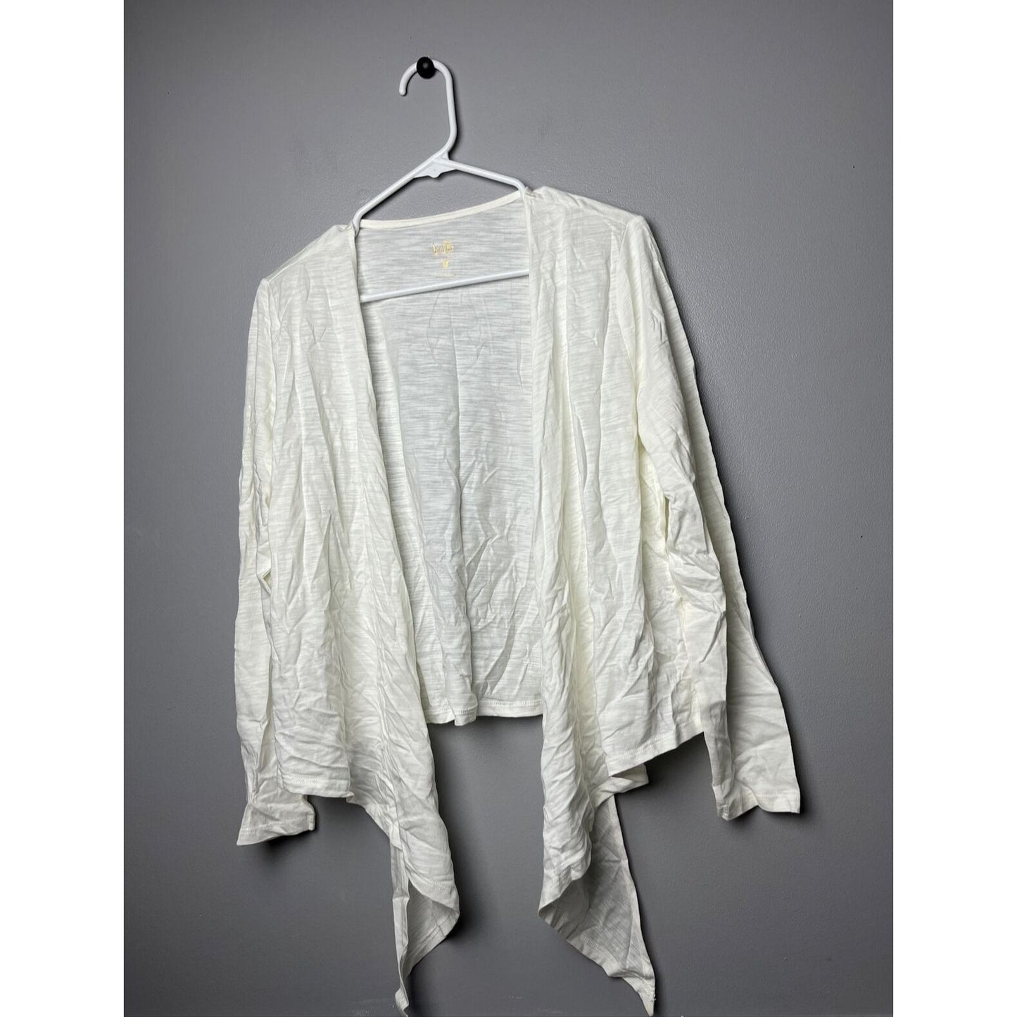 Belle by Kim Gravel Slub Knit Shrug Small White A475783