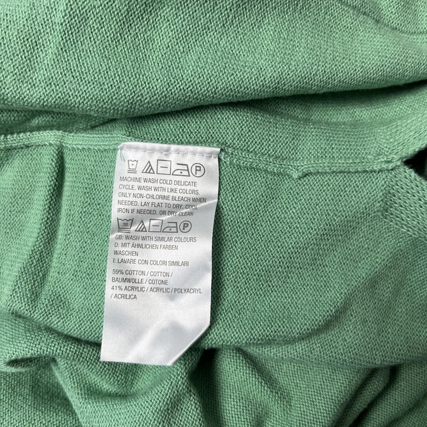 Isaac Mizrahi Live! Women’s Exposed Linking Sweater Cardigan Pockets Green Small