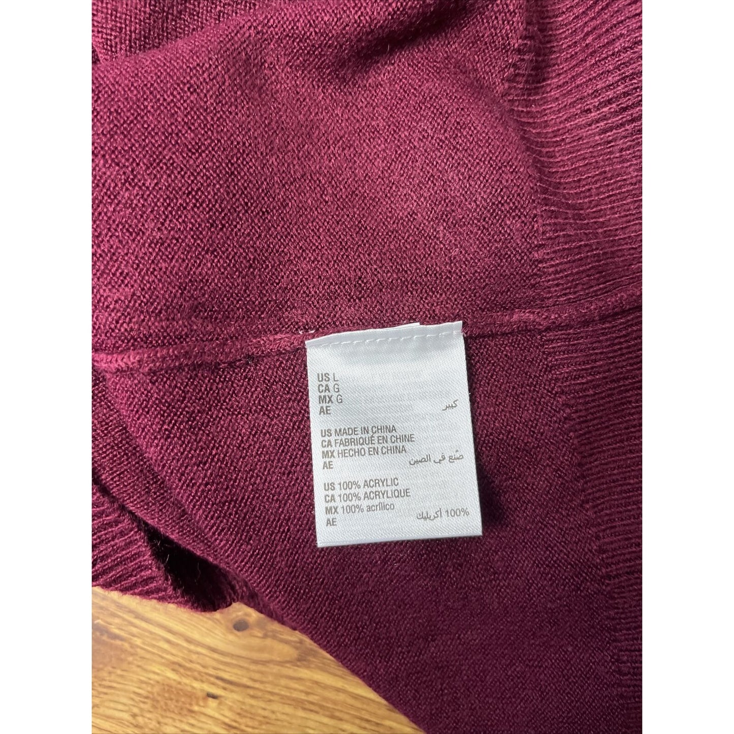 MSRP $40 Karen Scott Petite Luxsoft Turtleneck Sweater Merlot Size Large