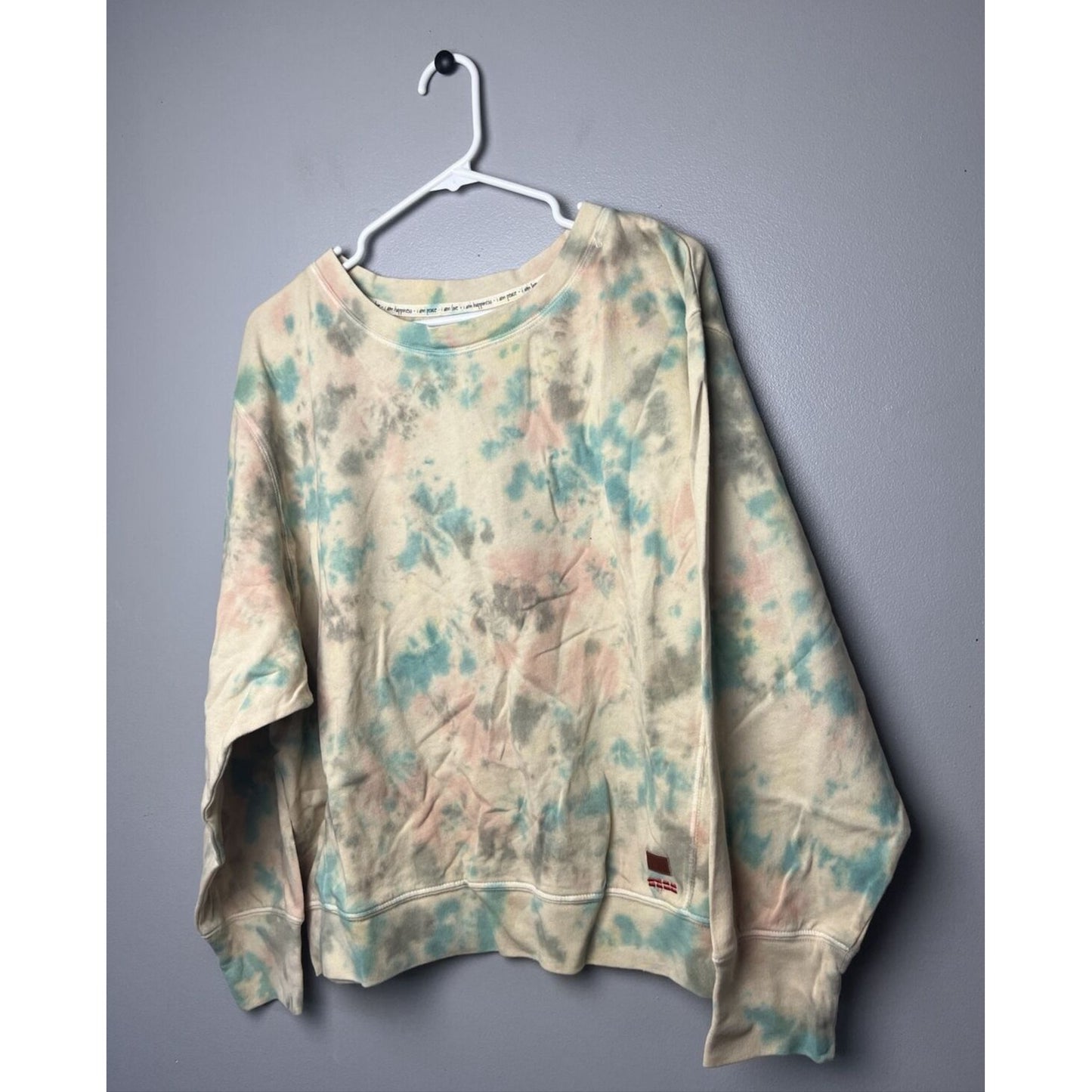 Peace Love World Tie Dye French Terry Sweatshirt-Neutral Tie Dye-Medium-A396266