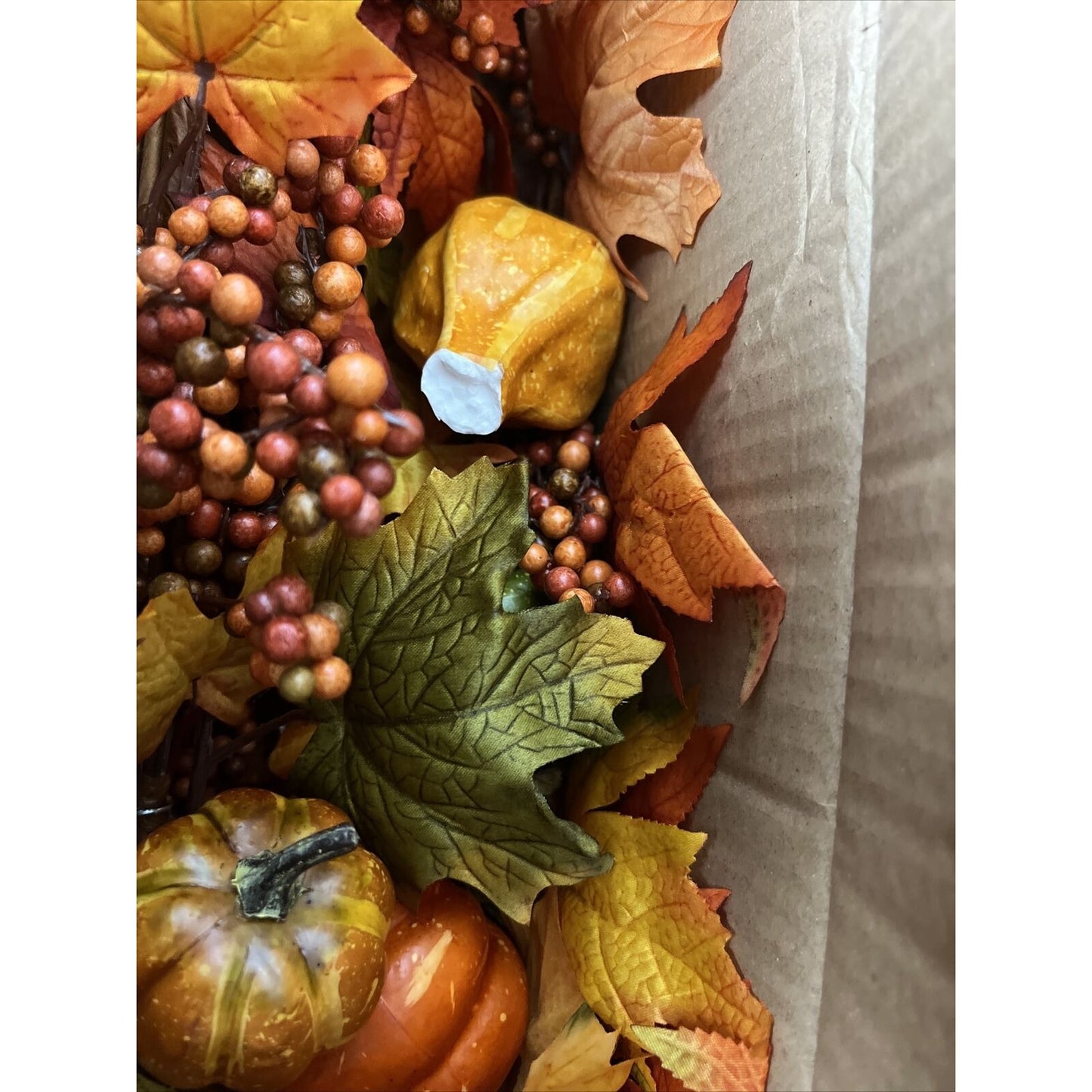 National Tree Company Artificial Autumn Garland, Orange, Made with Pumpkins, NWD