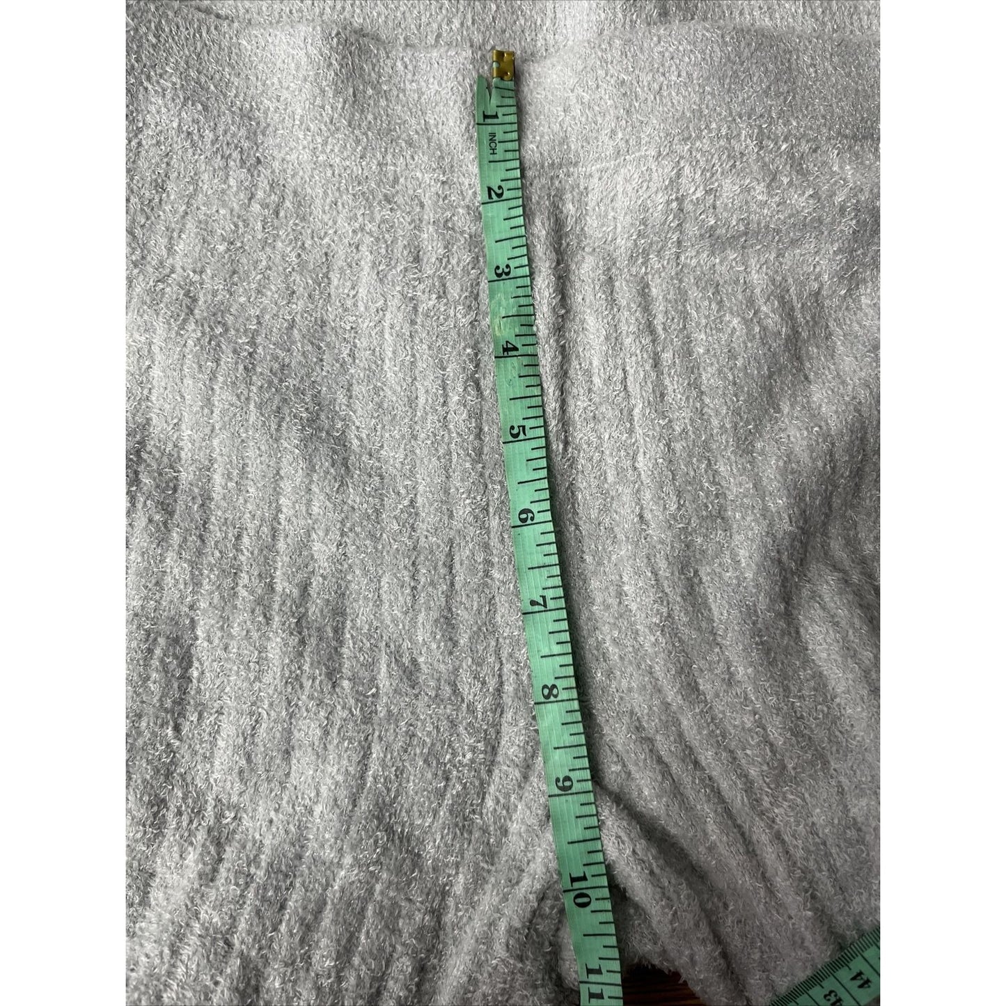 Barefoot Dreams CozyChic Lite Button Cropped Wide Leg Pants Ocean Grey Size S