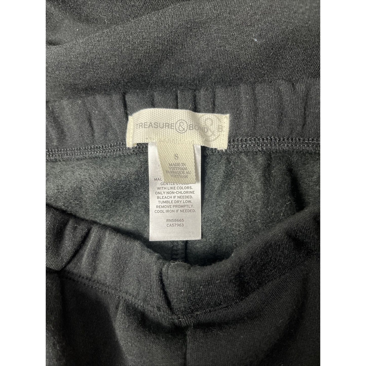 Treasure & Bond Boyfriend Sweatpants Black Women's Size SMALL