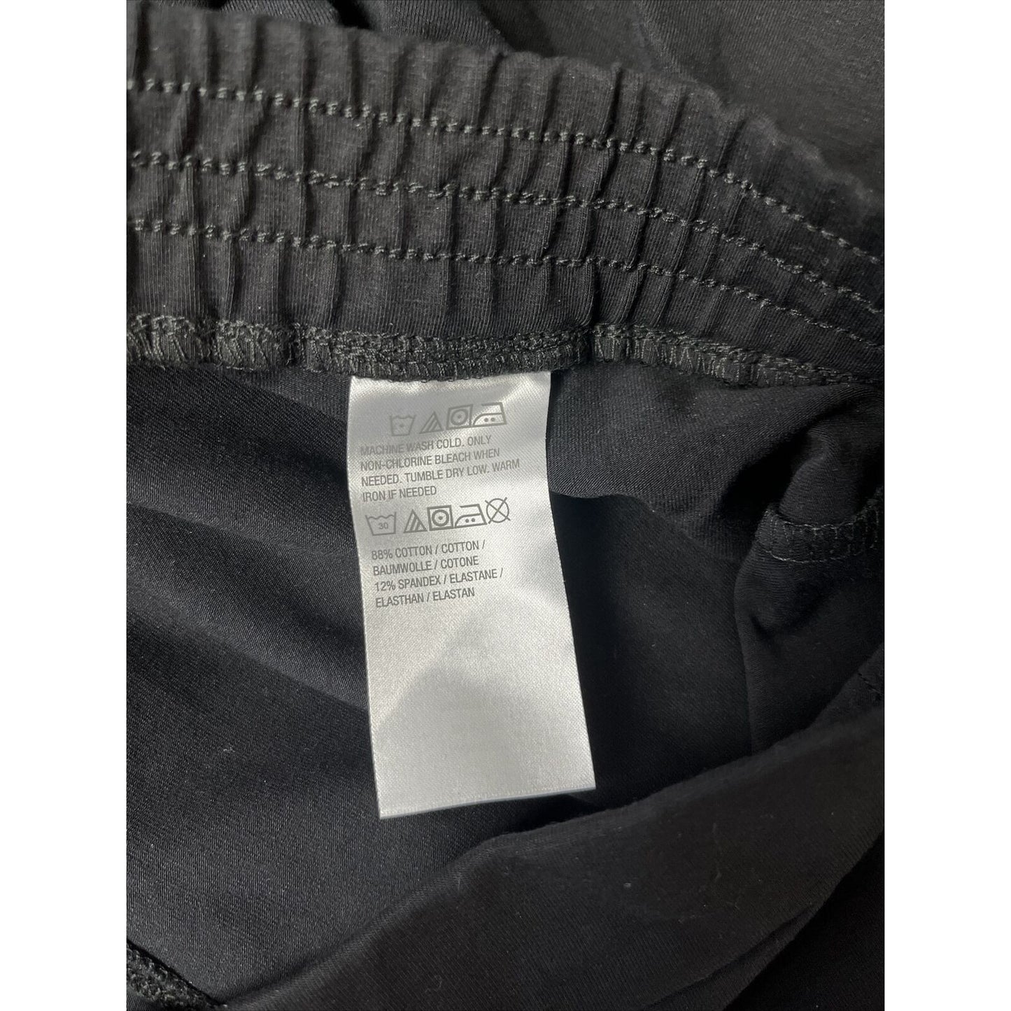 Susan Graver Weekend Regular Premium Stretch Crop Pants with Tab Detail Black L