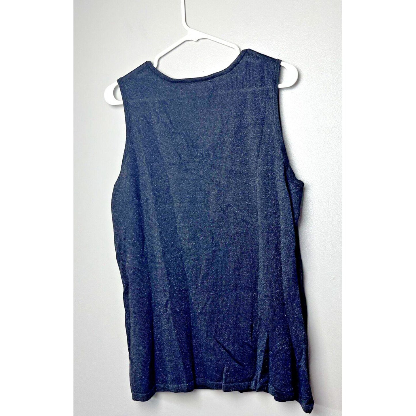 Belle by Kim Gravel Lurex Tank in Twilight Navy Blue Size Large A301586