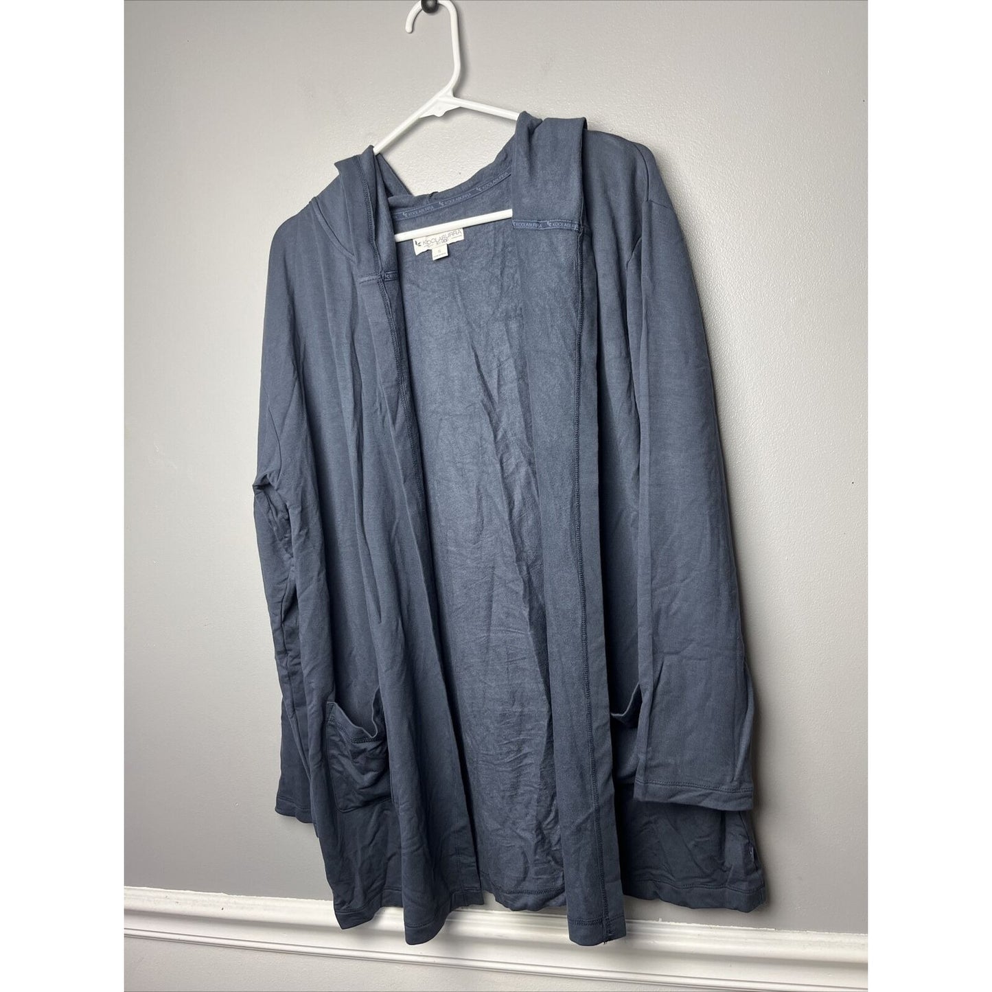 Koolaburra by UGG Brushed Back French Terry Hooded Cardigan Sweater Blue Night S