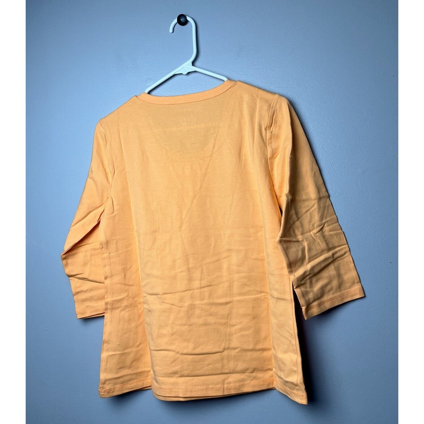 Denim & Co. Essentials Perfect Jersey 3/4 Sleeve Top Orange Size XS
