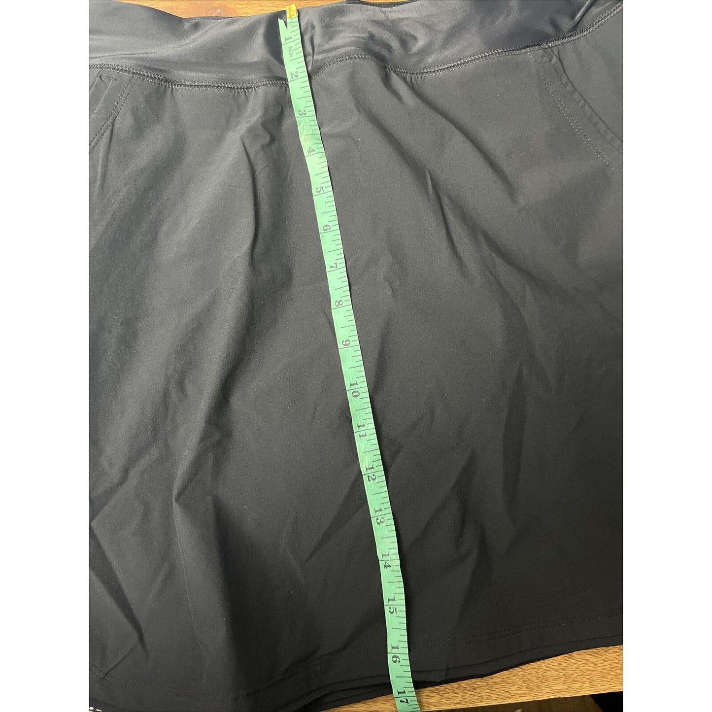 LANDS' END QUICK DRY ACTIVE BOARD SKORT SWIM SKIRT BLACK SIZE 4