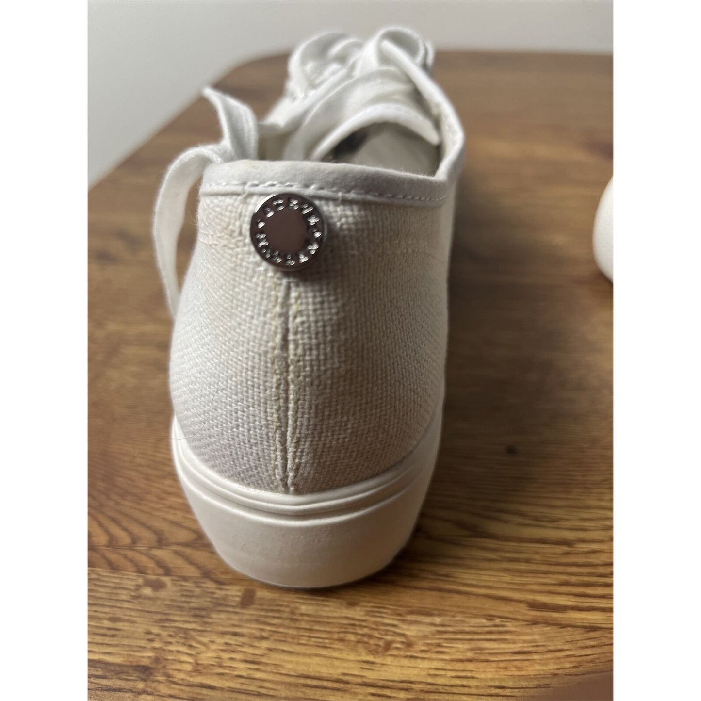 Steve Madden Elore White Lace Up Chunky Heel Low Top Breathable Sneakers Sz 9.5M