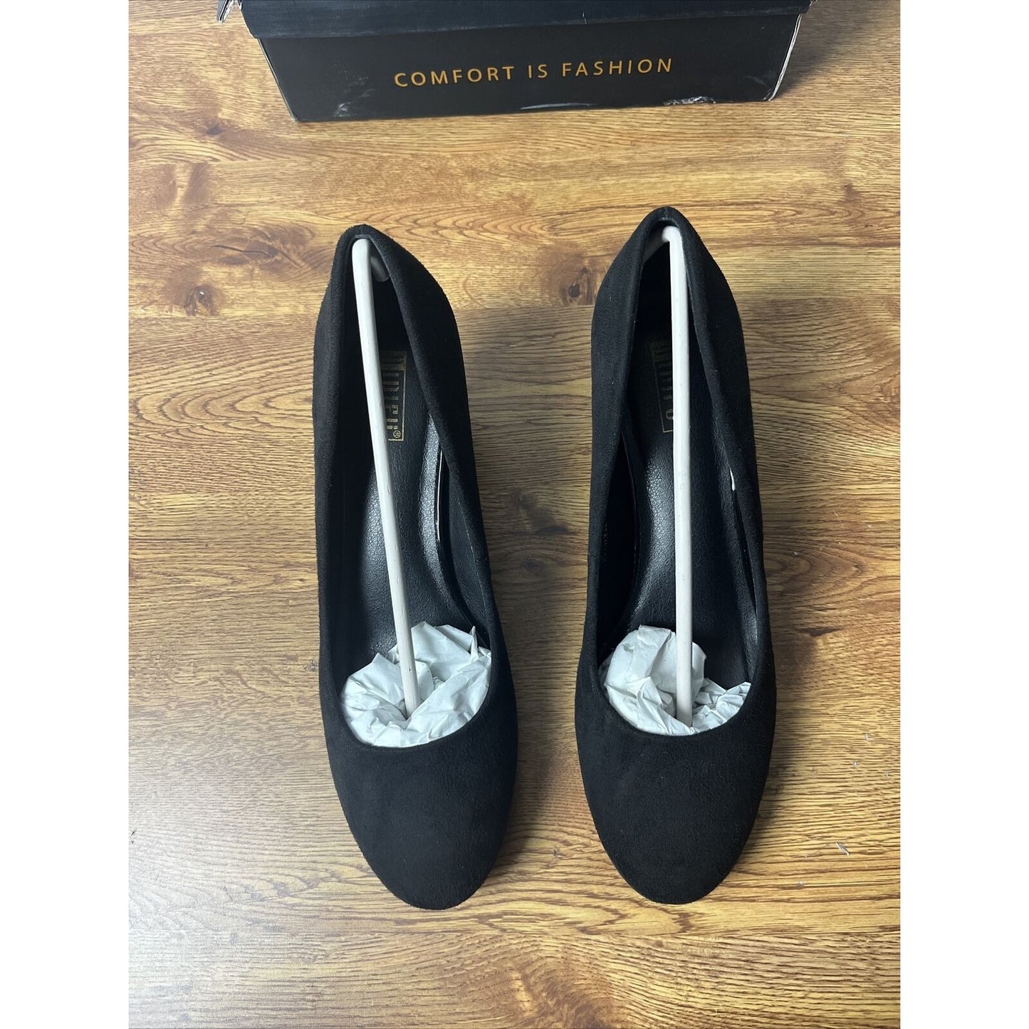 IDIFU Women's Classic Low Heels Dress Pumps 2 Inch Kitten Heel Round Toe Office